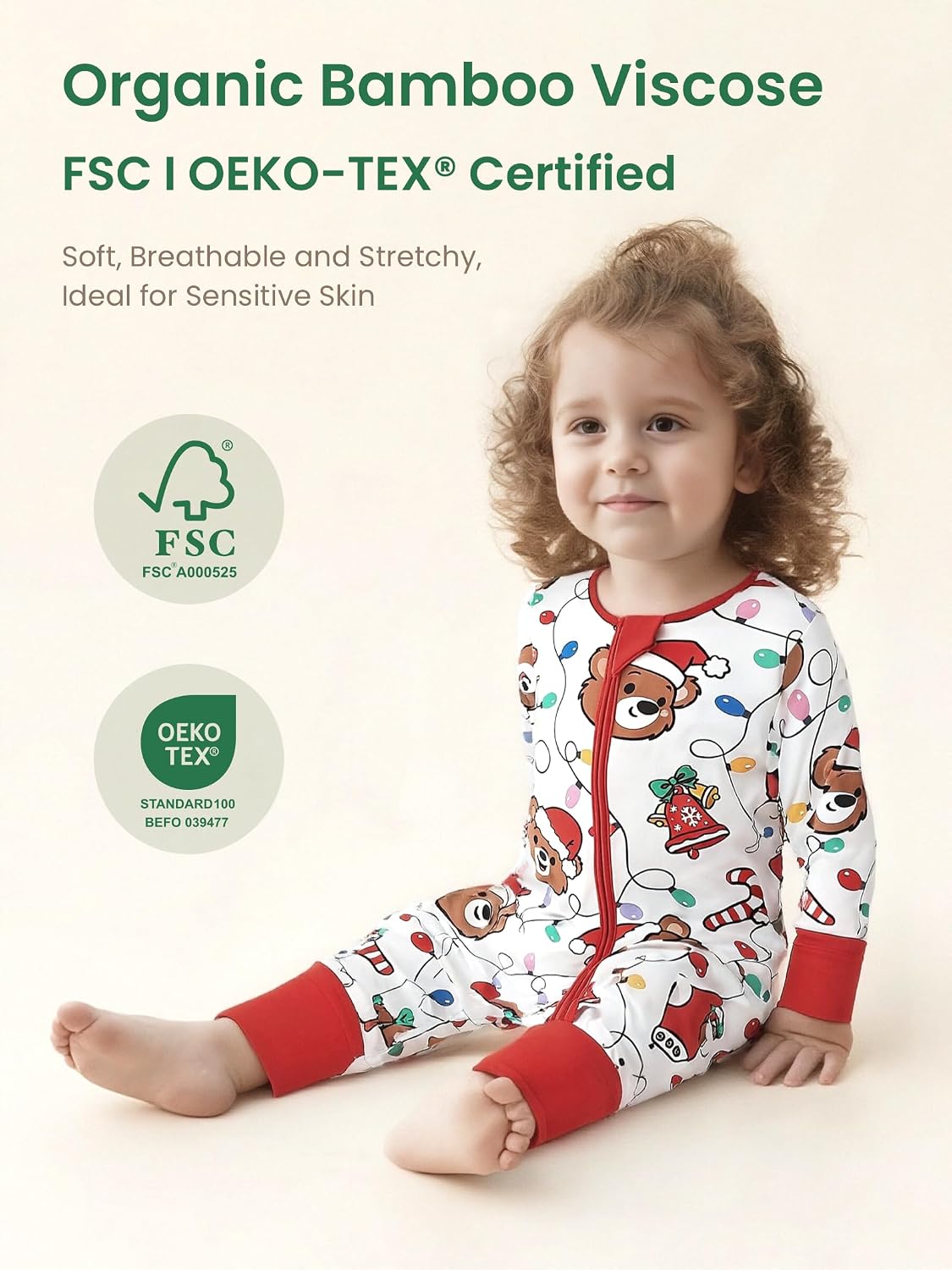 Unisex Baby Neutral 2-Way Zipper Footies, Bamboo Viscose Romper Outfit, 0-24 Months One-piece Jumpsuit for Boys Girls
