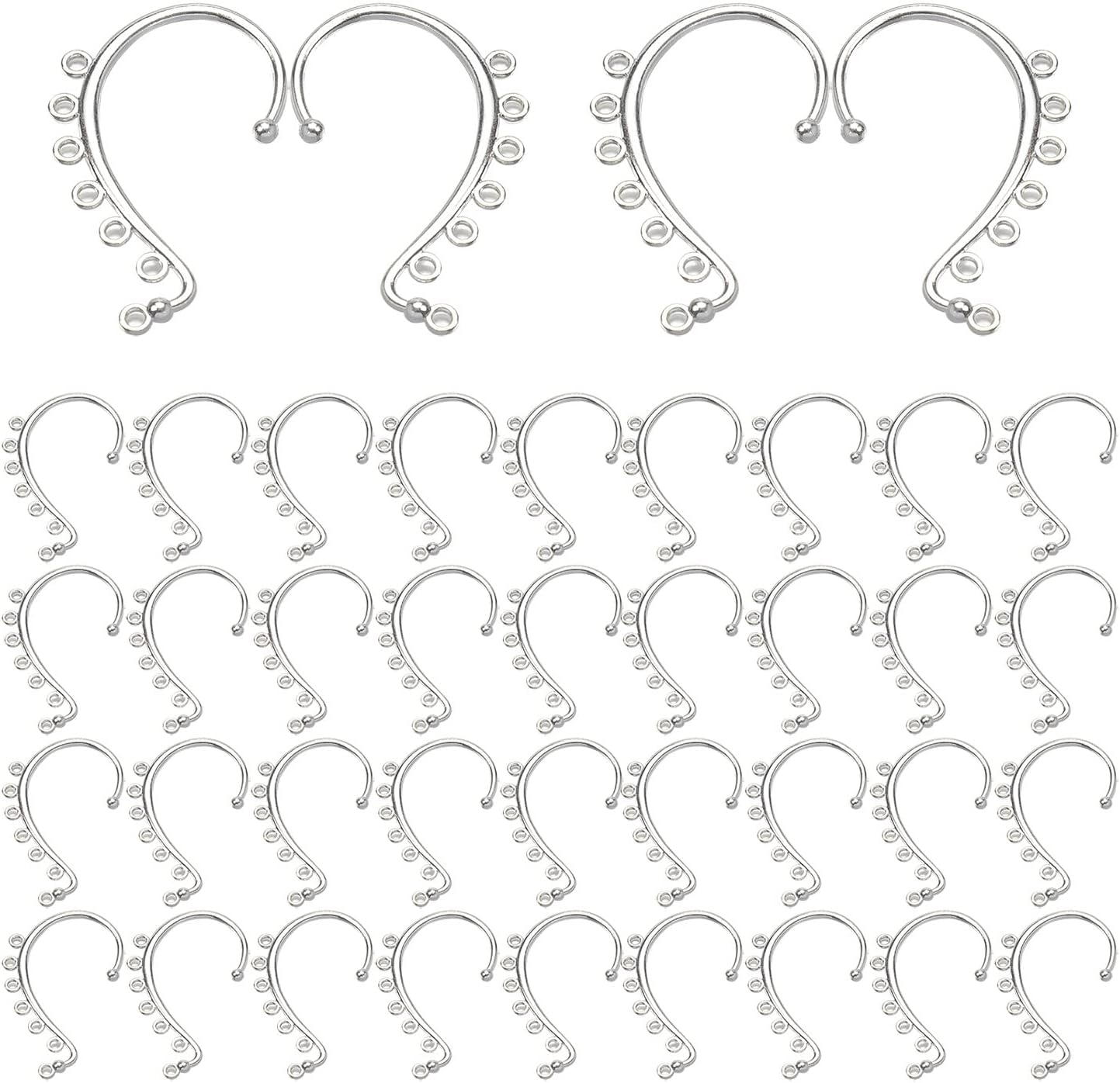 50 Pcs DIY Ear Cuffs Earrings Non Piercing Clip on Ear Cuff