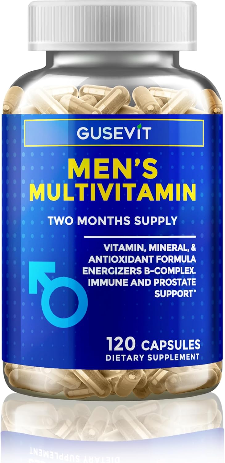 35-in-1 Men's Multivitamins for Immune Support, Stamina & Energy Boost | Men's Health Supplement with Vitamins & Antioxidants | VIT C, B-Complex, Zinc, Spirulina & More | 120 Count