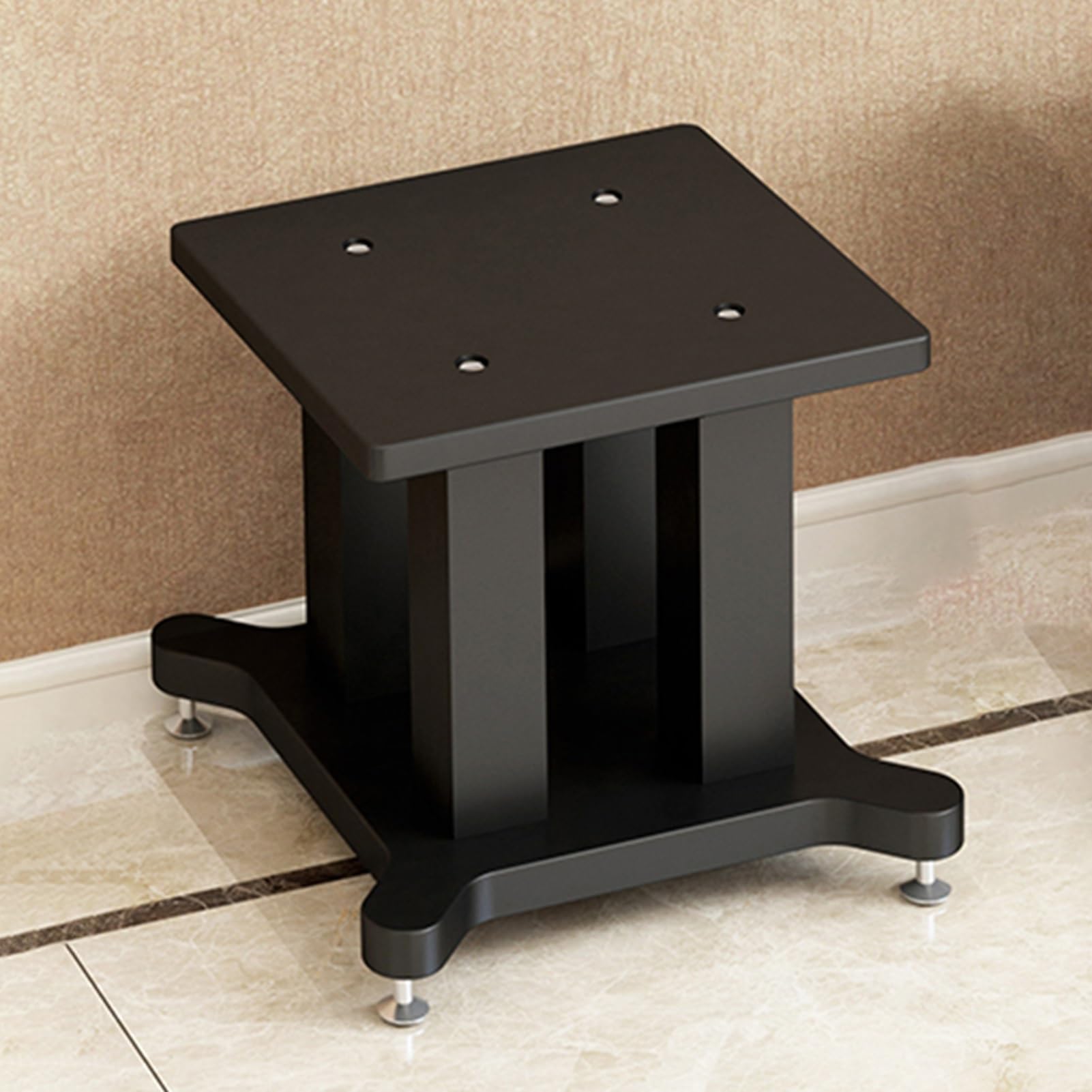 Tour de rack audio stéréo à 4 montants, support de serveur réseau autonome pour salon/chambre à coucher, console multimédia multifonction