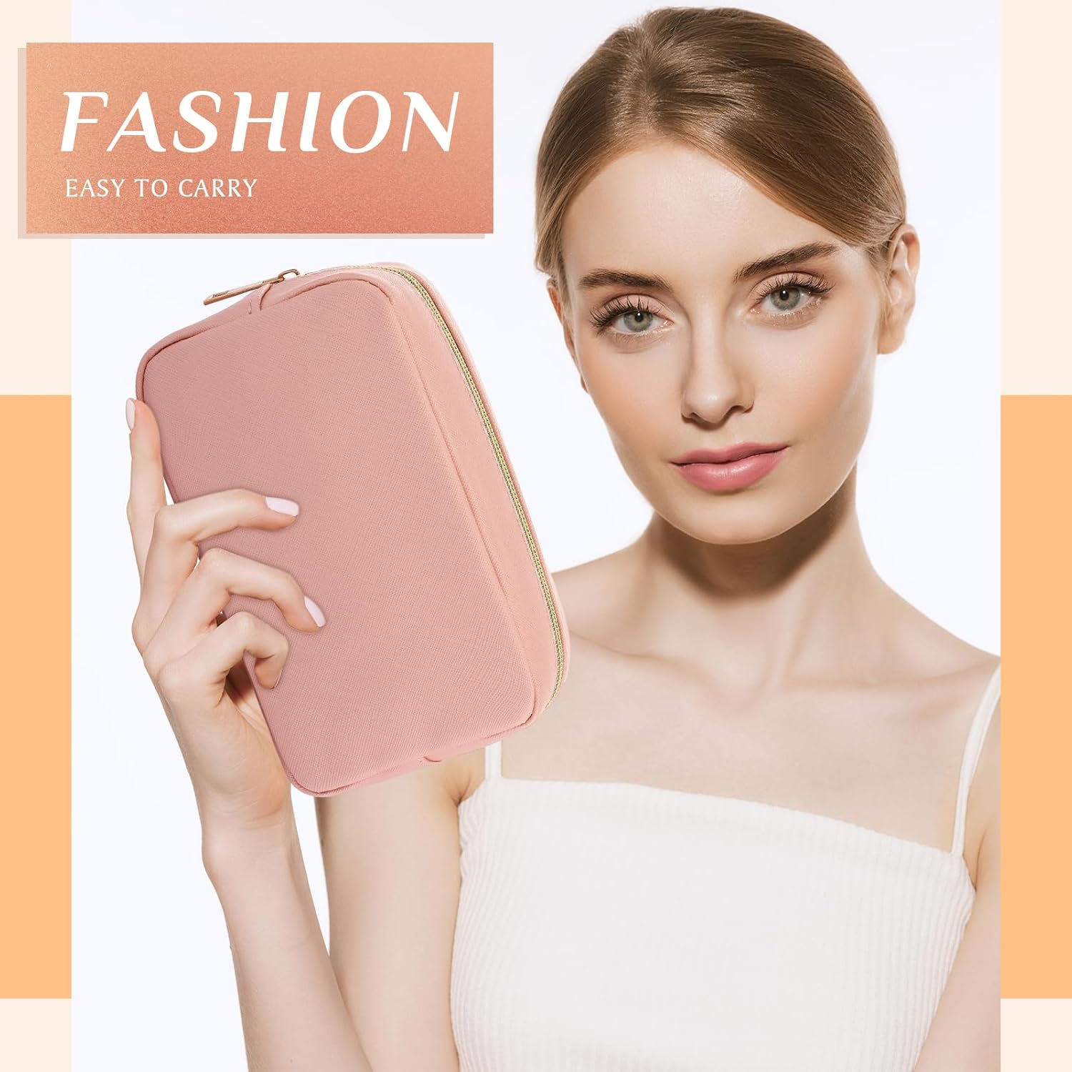 Sweetude 10 Pcs Makeup Bag Bulk Preppy Gift PU Leather Cosmetic Bag Small Skincare Toiletry Pouch with Zipper Valentine Cosmetic Pouch for Women Valentine Wedding Gift Favors(Vintage Color) - Image 6