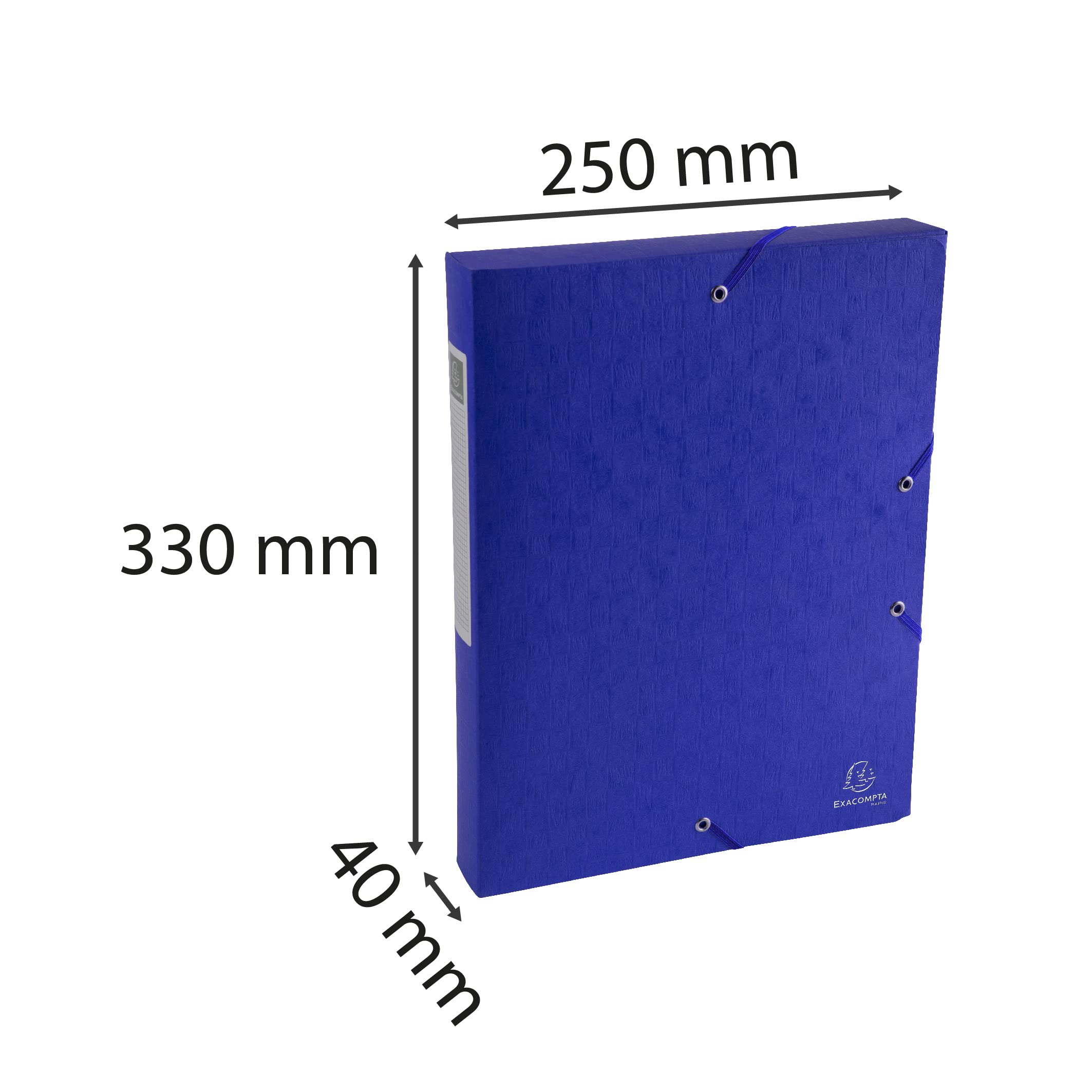 Exacompta 10 Boîtes de Classement Scotten A4 dos 4 cm Bleu