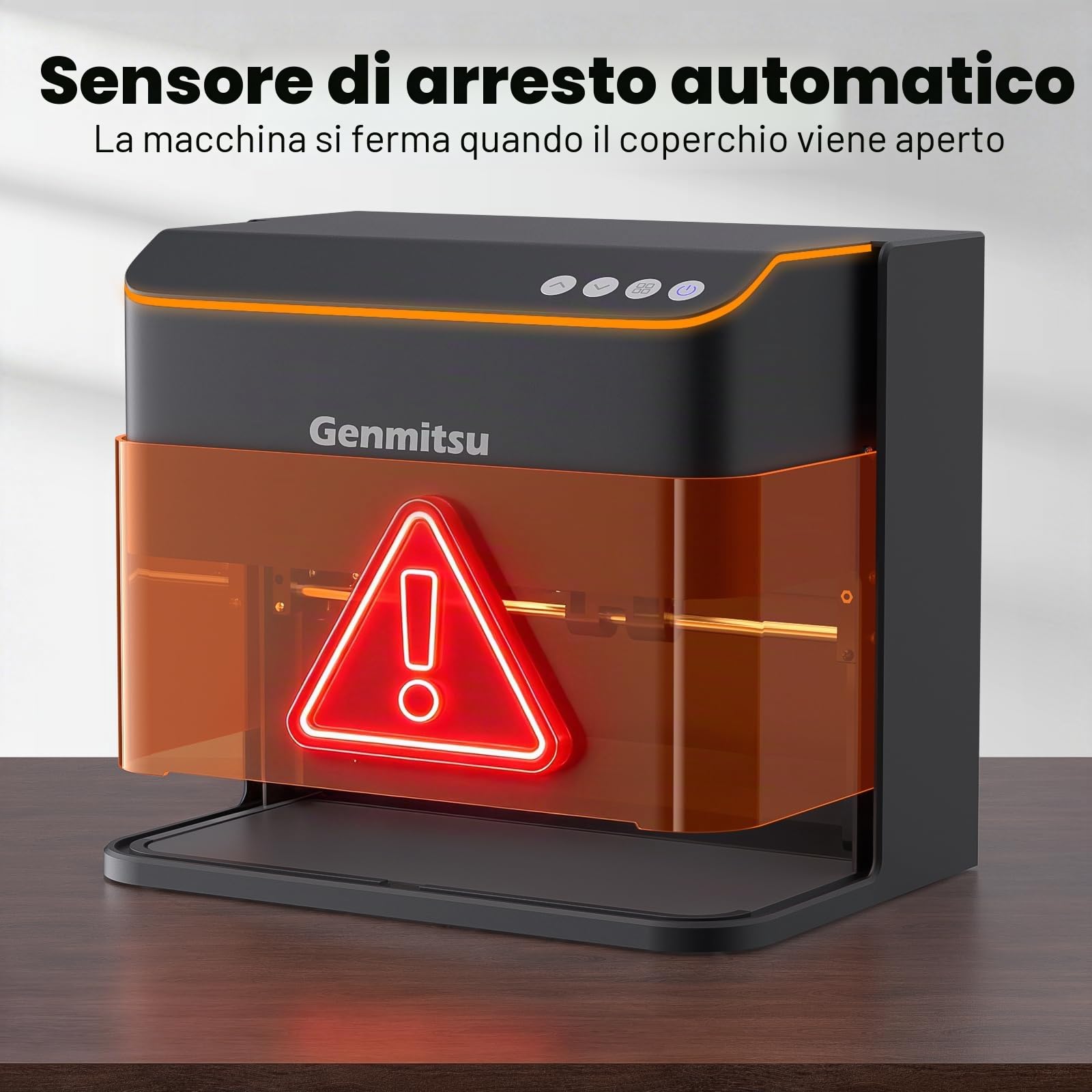 Genmitsu Kintix Incisore Laser Galvo 5000mW, Classe 1, per Legno e Pelle