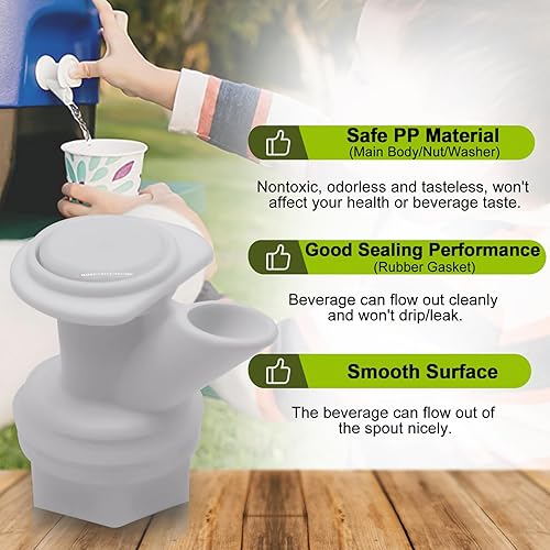 Miniatura 4 de Kit de 10 boquillas de botón de repuesto compatible con enfriadores Igloo de 2, 3, 5 y 10 galones, boquilla de repuesto para jarra de agua Igloo,