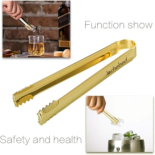 Miniatura 6 de Pinzas de acero inoxidable para cubeta de hielo, mini pinzas para servir, aperitivos de metal, para servir hielo, azúcar, whisky, postre de roca