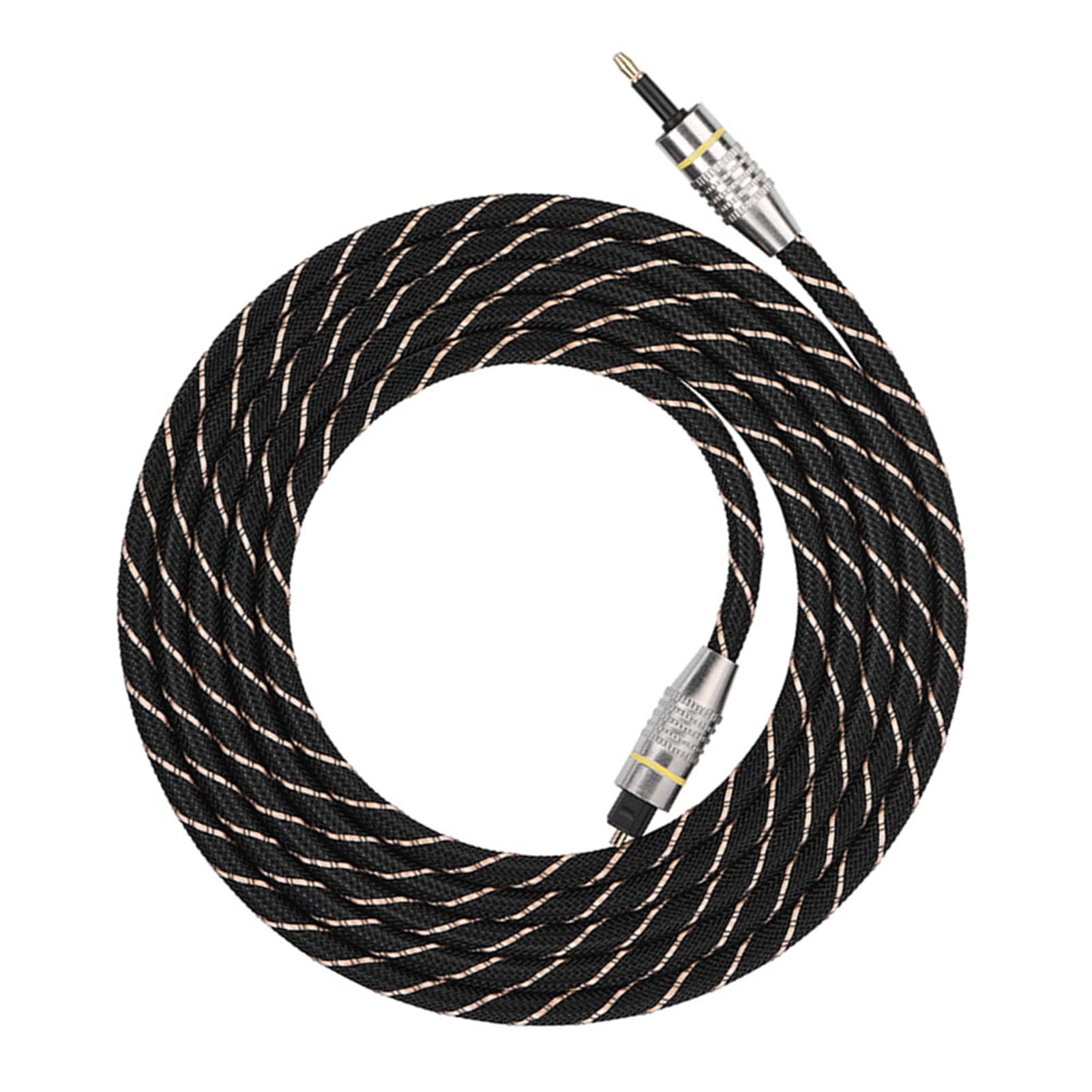 Ejoyous Cable Toslink de 3,5mm, Digital Mini Toslink a Cable 250M Bit/s Ancho de Banda SPDIF Chapado en Oro para DVD/CD (2 m/6,56 pies)