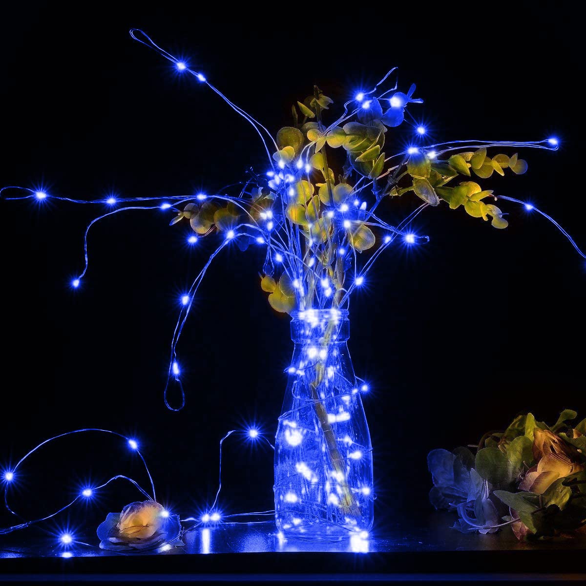 MSC 7m LED-Lichterkette – 70 LEDs, Batteriebetrieben, Kupferdraht, Warmweiß, Für Innen-Deko