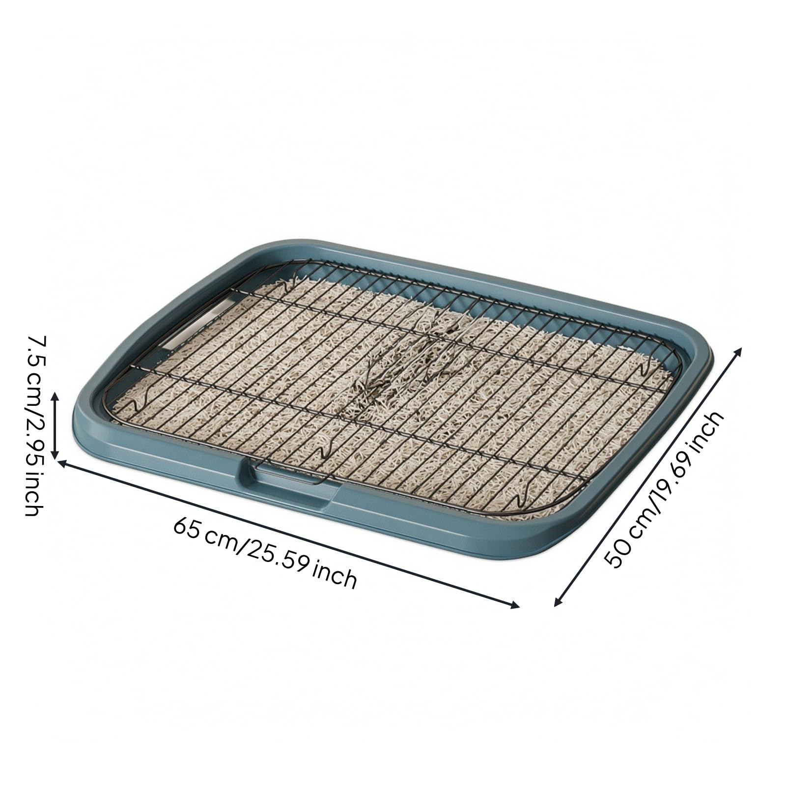 Plateau Propreté avec Grille, Color to 2, Style to 2 | Hygiénique, Robuste, Toilette pour Chien avec Grille, Intérieur