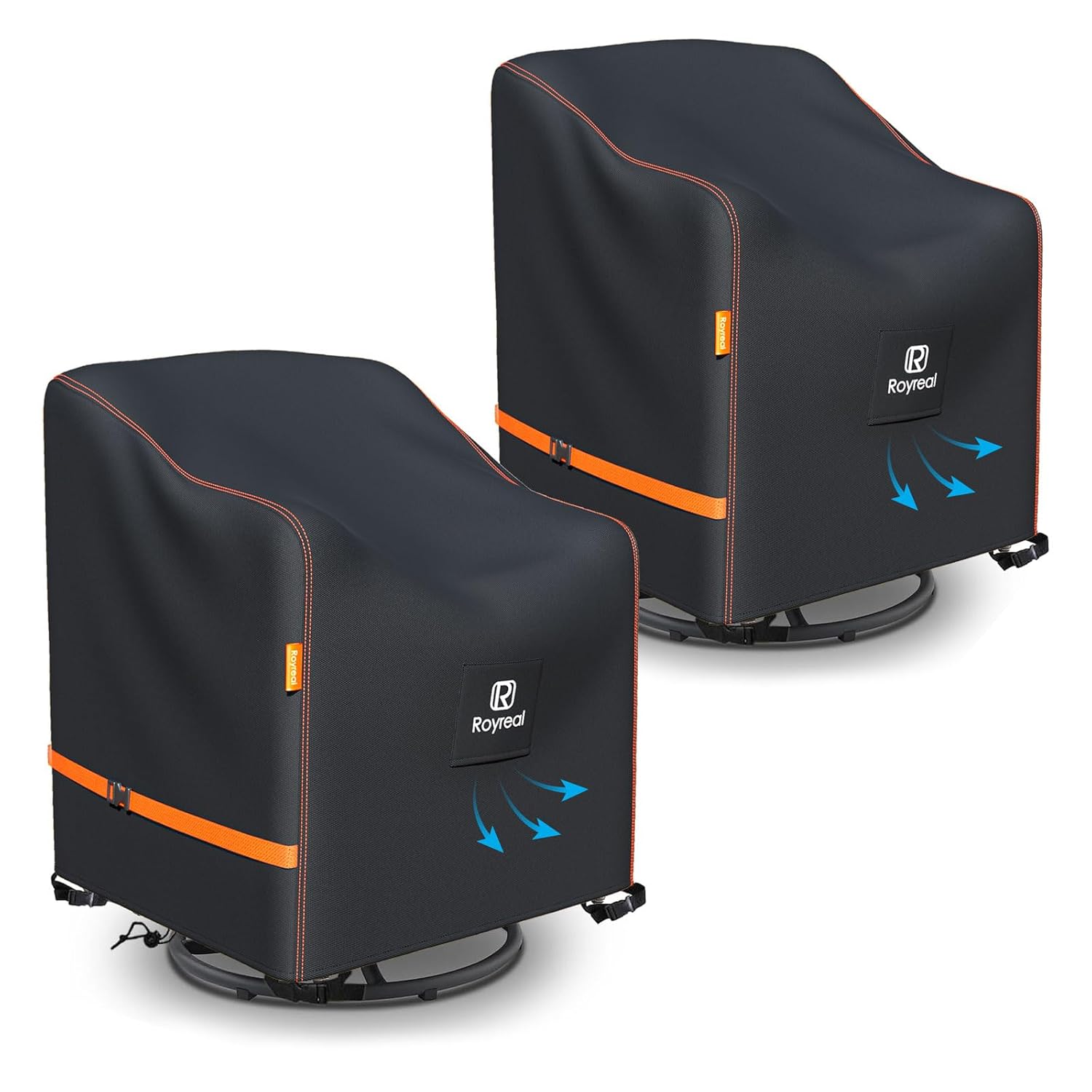 Patio Chair Covers Outdoor Waterproof Furniture Adirondack Chair Covers,Rocking Chair Cover Outdoor Swivel Chair Covers(2Pack 26" W*32.5" D*43" H)