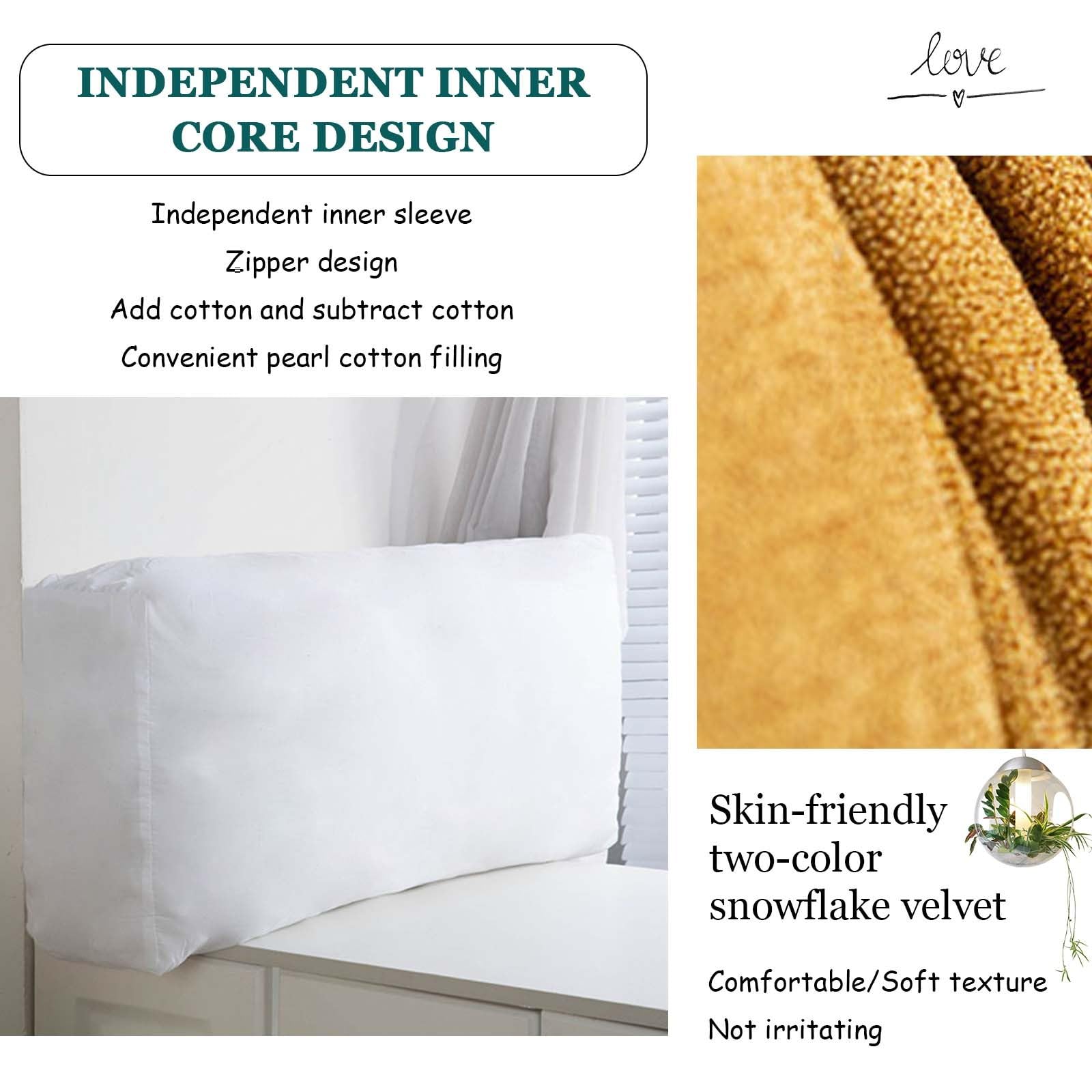 Cojín Lombare para Cama y Sofá Almohada Respaldo Ergonomica Cojín de Lectura Cojín Cuña Tamaño 70x35x17cm Soporte Lombare Ideal para Confort y Estilo.