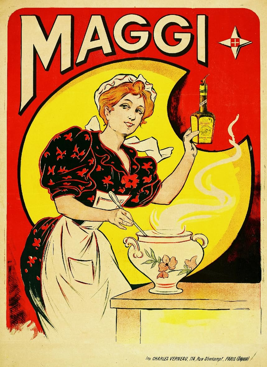 OEUFS MAGGI Rf8 - POSTER HQ 70x100cm d'une AFFICHE VINTAGE