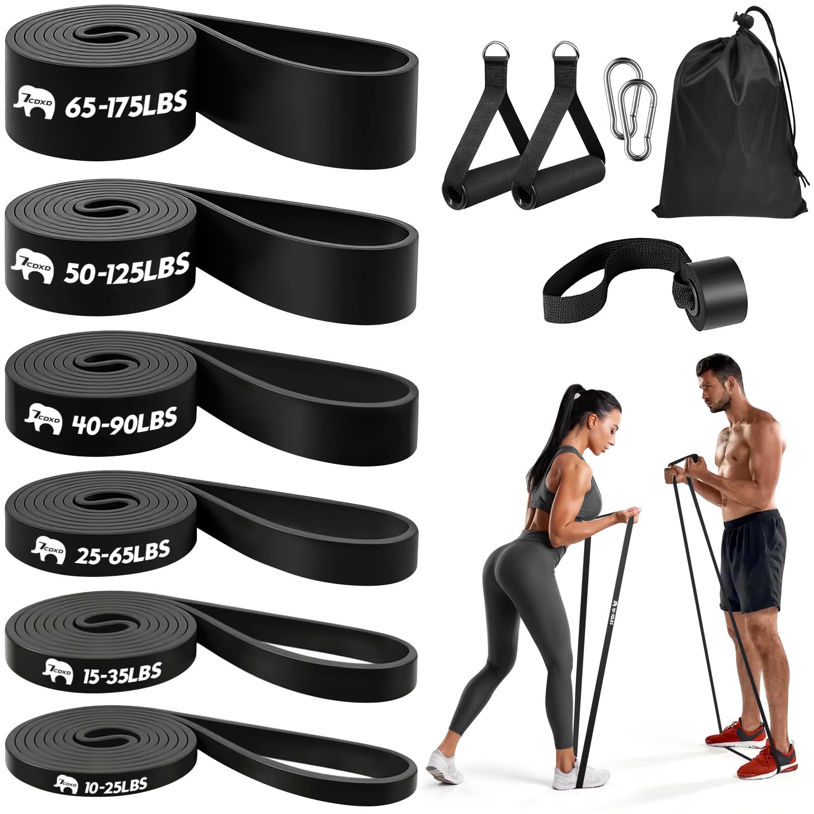 Resistance Bands Pull Up Bands Set, 6 Levels Resistance Bands set Men Women, Pull Up Assistance Bands with Door Anchor,Handles — image 1