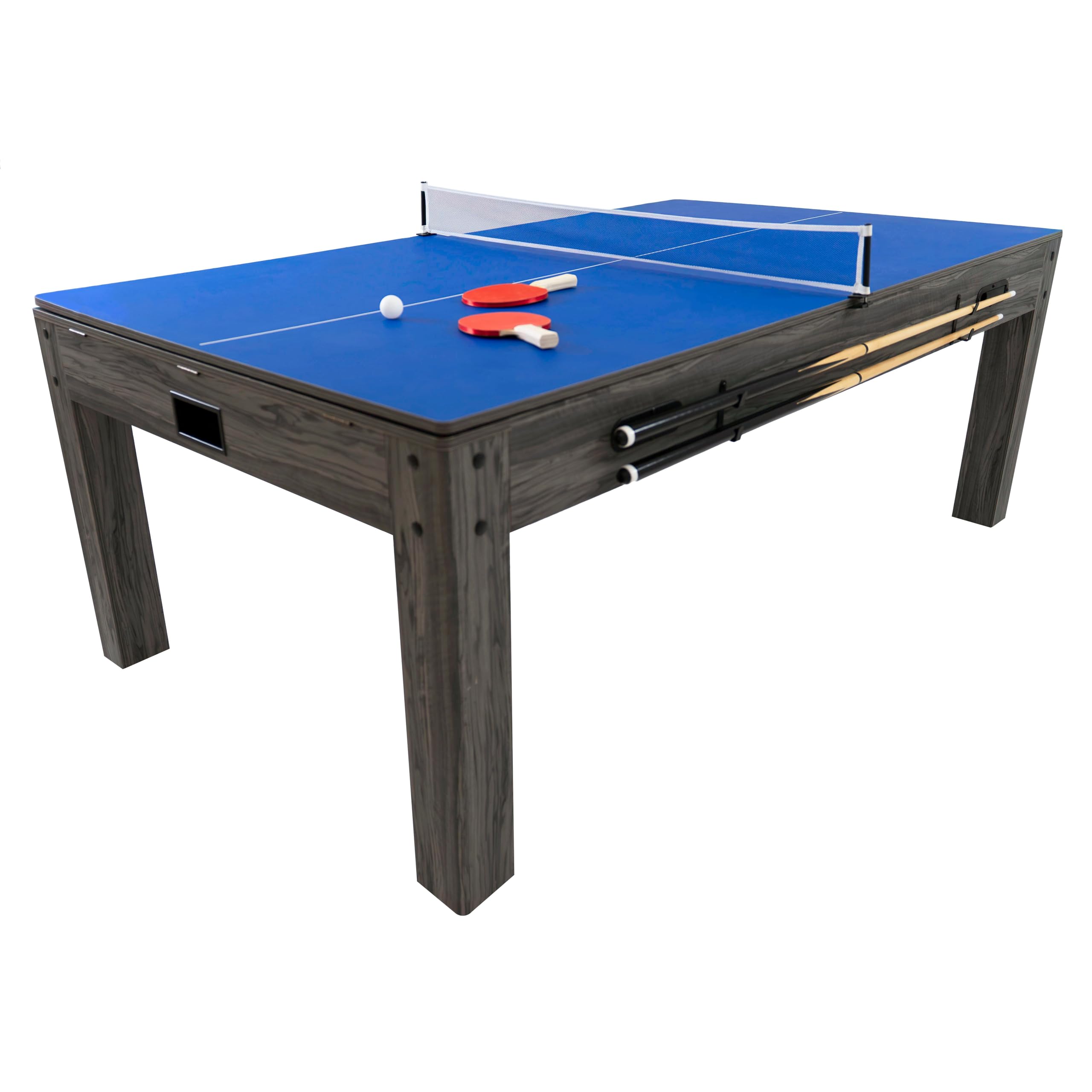 7 in 1 Spieltisch und Esstisch Billardtisch Tischtennis Airhockey Schach Backgammon Shuffleboard Partyunterhaltung Home Office Erwachsene Komplettes Spielset für die ganze Familie mit Zubehör