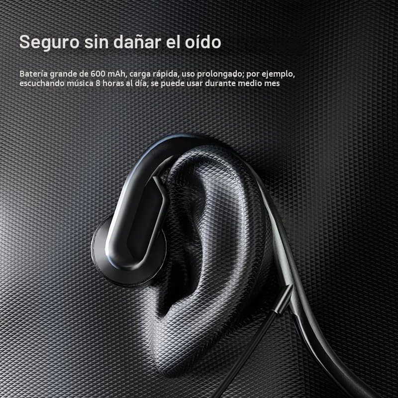 DESAV Auriculares con Cable de conducción ósea con micrófono de cancelación de Ruido Conector de 3.5 mm Auriculares Resistentes al Sudor para Correr en Bicicleta y Otros Deportes