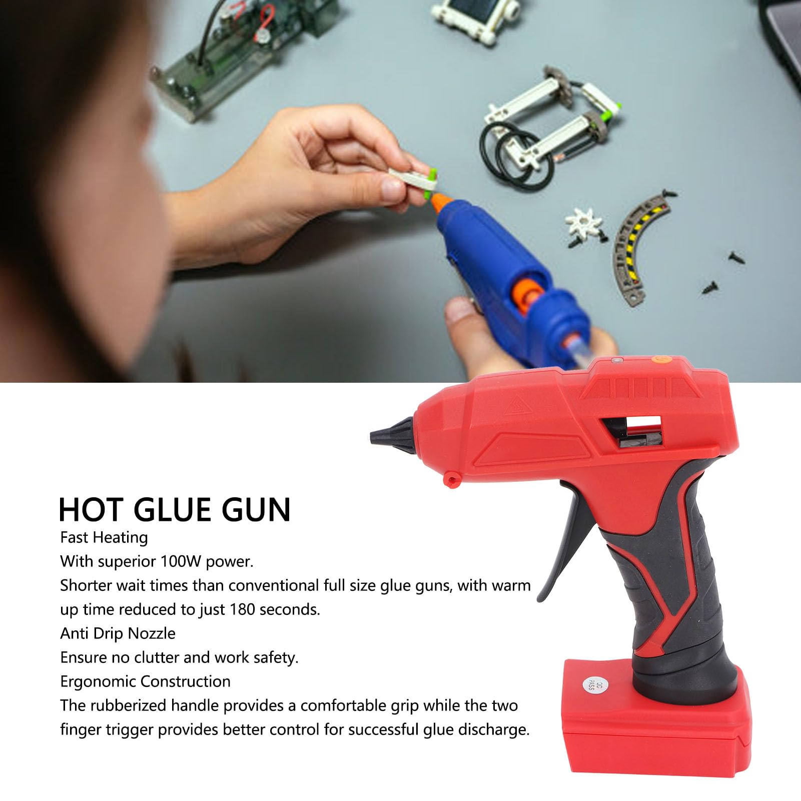 Lybunair Cordless Handheld Electric Hot Glue Gun Compatible with 48 11 1828 48 11 1815 48 11 1840 48 11 1850
