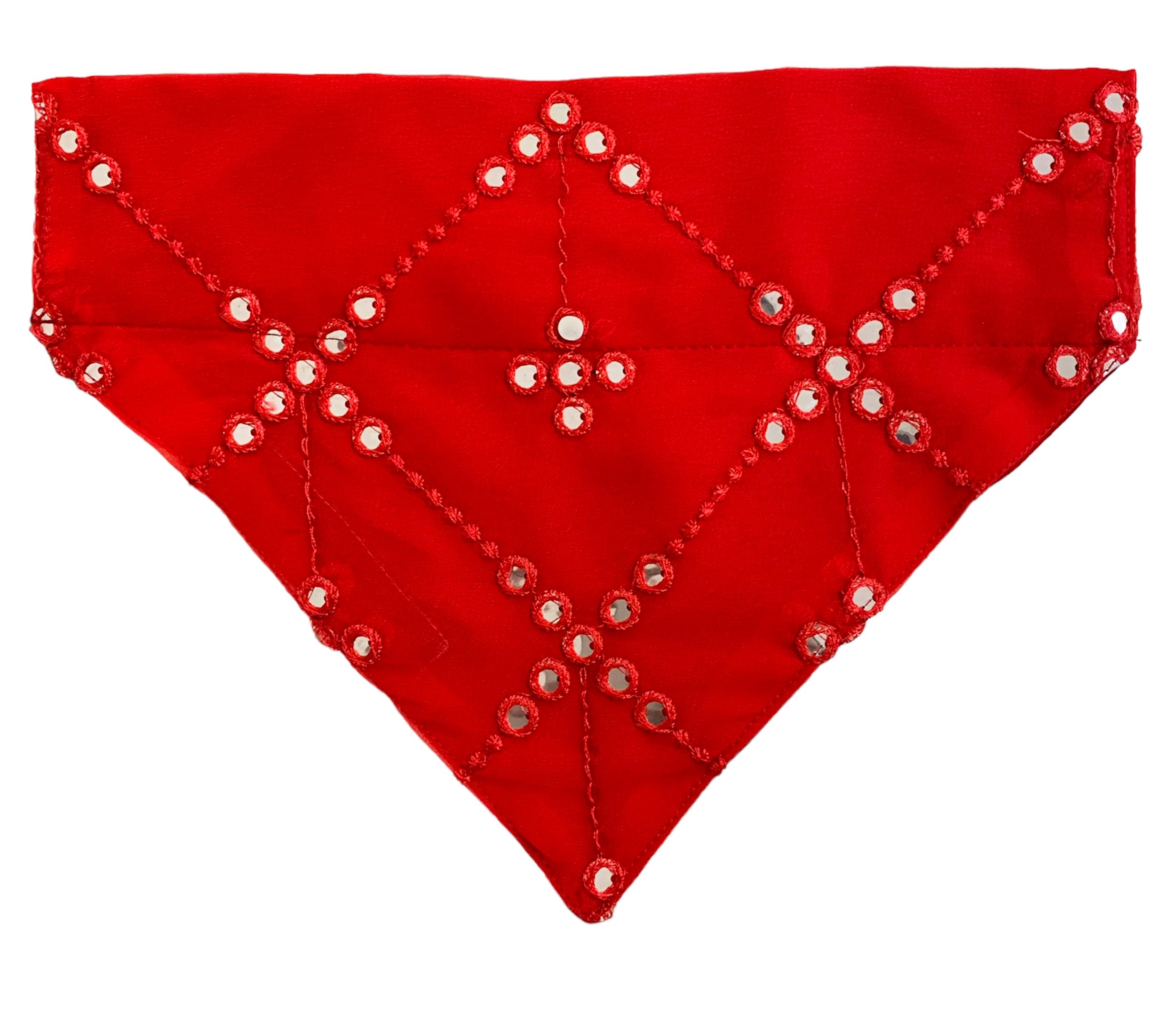 For The Fur Kids Traditional Mirror Work Dog Bandana for Navratri and Diwali (B0CK4RP21Z) Amazon Price History, Amazon Price Tracker