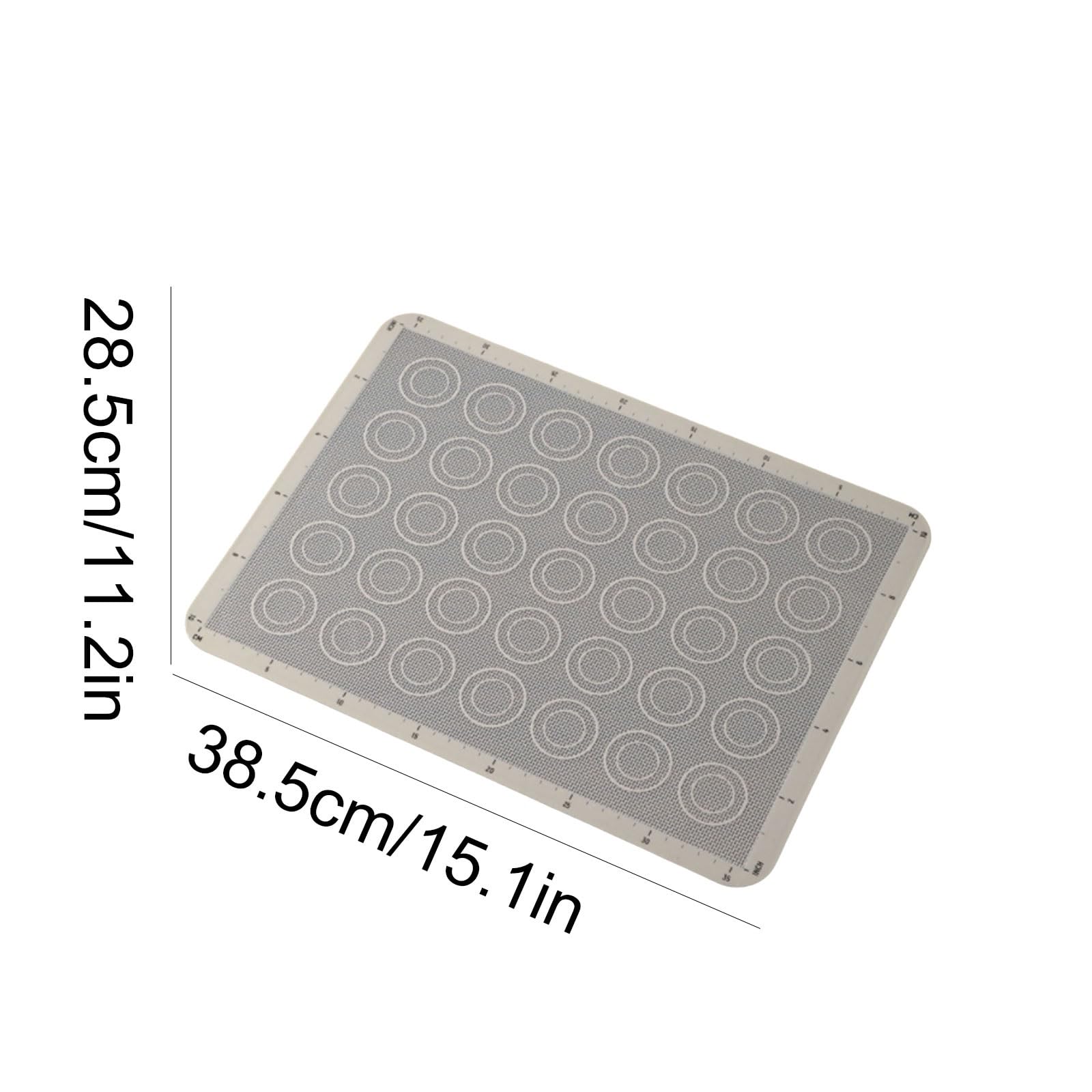 Réutilisable Tapis de cuisson en silicone et fibre de verre, antiadhésif, facile à démouler, double échelle, facile à nettoyer, réutilisable Ne colle pas(38.5cm/15.1in)
