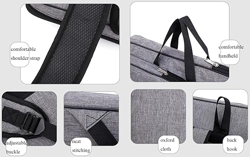 Miniatura 3 de PENINSULA LOVE Portafolio de arte 8K Bolsa de transporte impermeable para artistas, bolsa de mano portátil para artistas, suministros de arte