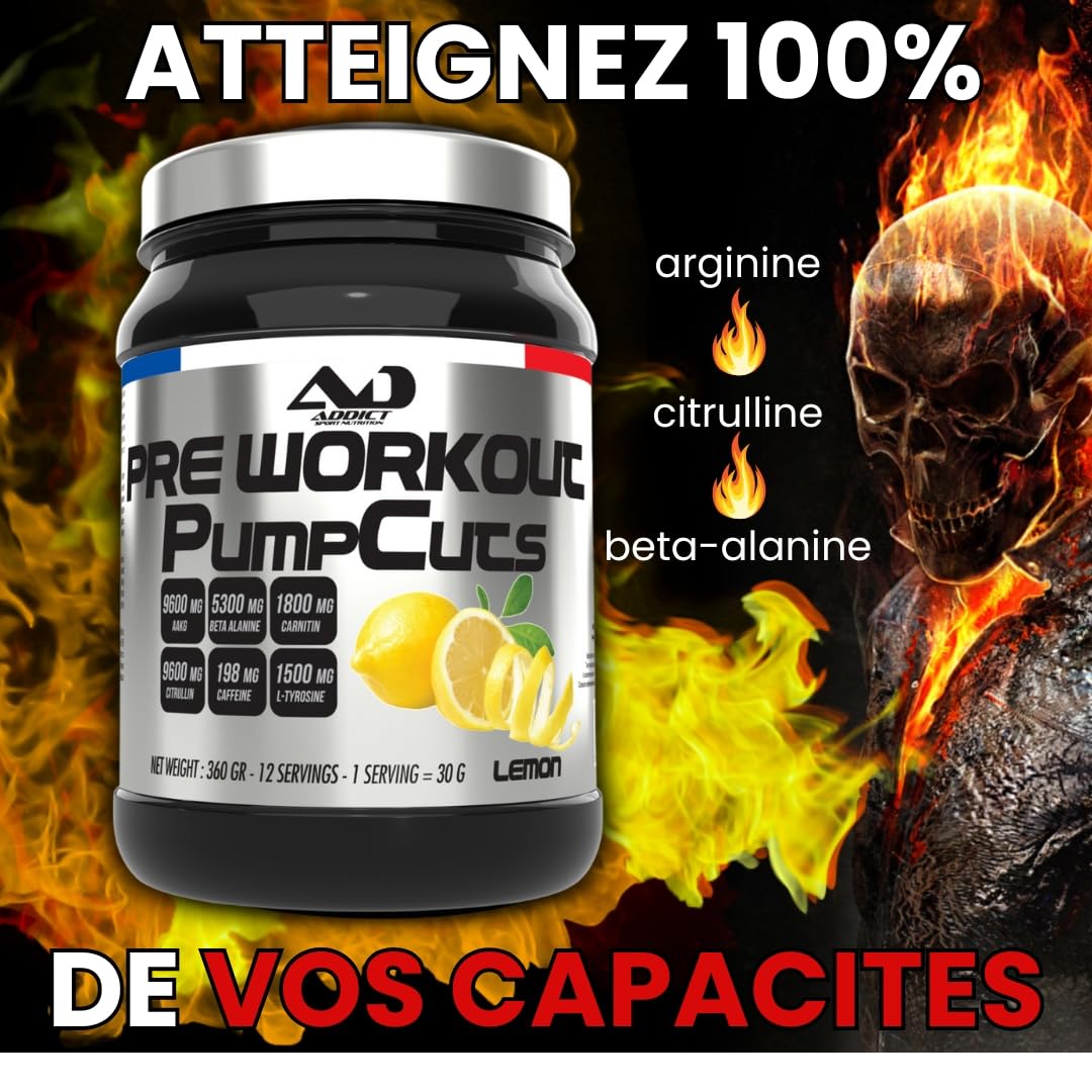 Pre workout booster puissant pour congestion musculaire – Enrichi en arginine, citrulline et bêta-alanine – Pré workout énergie et concentration maximales – Performances optimisées – Candy – 360gr