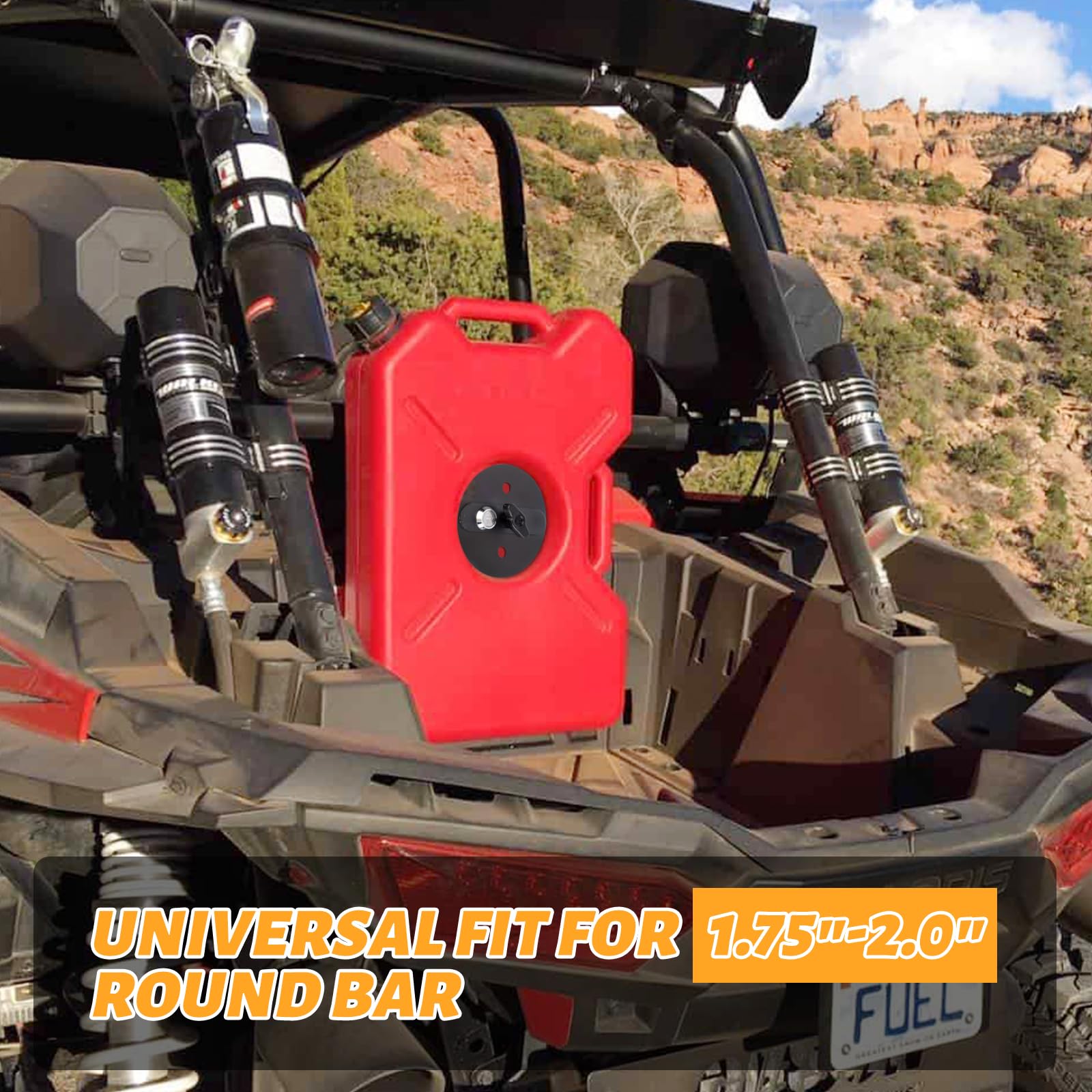 UTV ATV Gas Can Mount, Oil Mounting Holder Gas Tank Cans Holder Compat - View #6