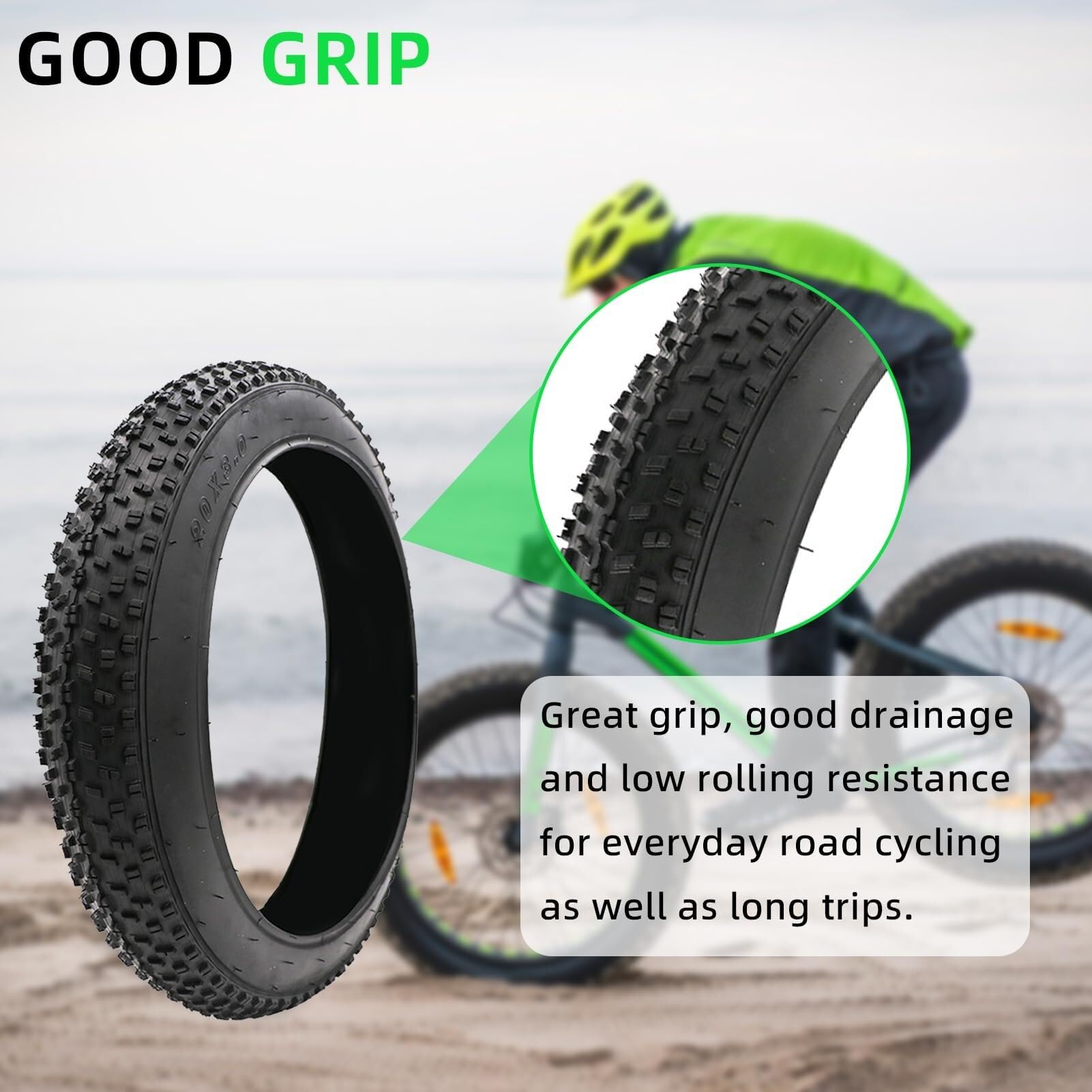 20/24/26x3,0/4,0 Cala Zestaw Dętek do Rowerów Typu Fat Bike, Opona Odporna na Przebicie do Jazdy Terenowej na Rowerze Elektrycznym w Terenie, Po Górach(26x3.0 in)