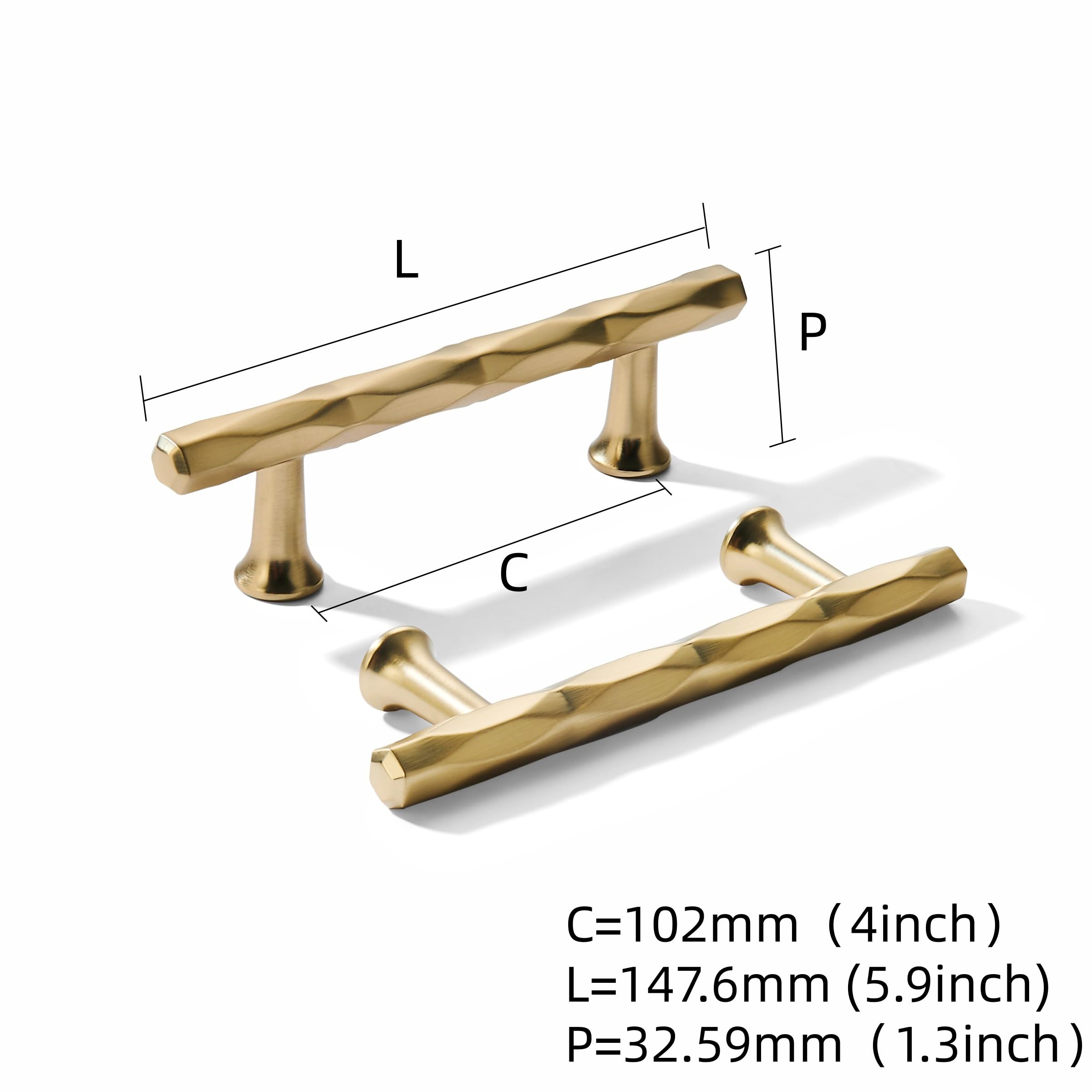KHTUMEWARE-80452 Champagne Bronze Cabinet Pulls CTC 3 in (76 mm) 5-Pack in Champagne Bronze — KHTUMEWARE