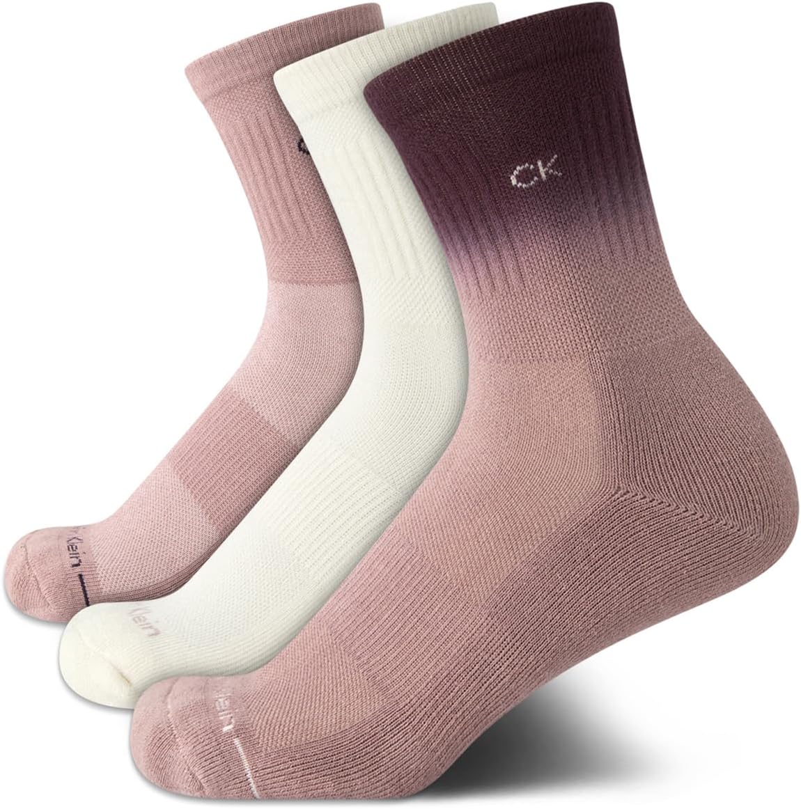 Calvin Klein Womens Crew Socks - 3 Pack/4 Pack Athletic Cotton Combed Soft Ribbed Mid Calf Crew Socks for Women (Sizes 4-10)