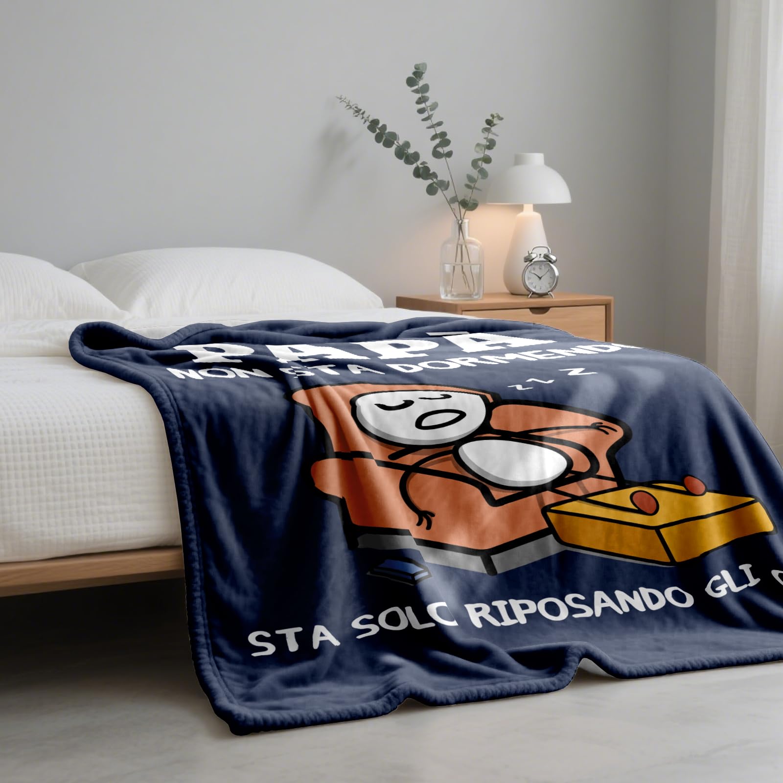 Quilazy Coperta Regalo Per Papà Con Frasi D'Amore, In Flanella Morbida, 127x152 Cm, Ideale Per Compleanno E Festa Del Papà - 5