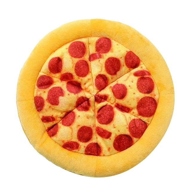 Foto 3 de 8 de Juguete de pizza de peluche atractivo para mascotas con diseños realistas que promueve la salud…