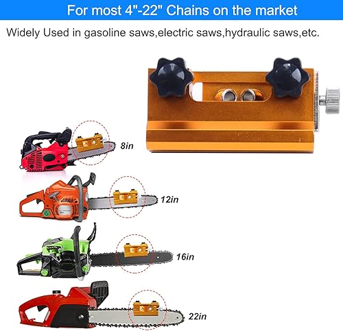 Miniatura 5 de MOCW Kit de afilado de motosierra portátil 2023, afilador de motosierra con 5 rebabas de molienda, herramienta de afilador de sierra de cadena