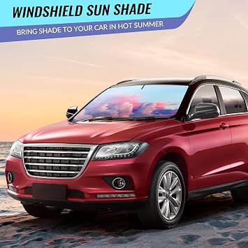 Car Windshield Sun Shade, Folding Car Shades for Front Windows UV Rays Sun Cover Shade, Keeps Your Vehicle Cool