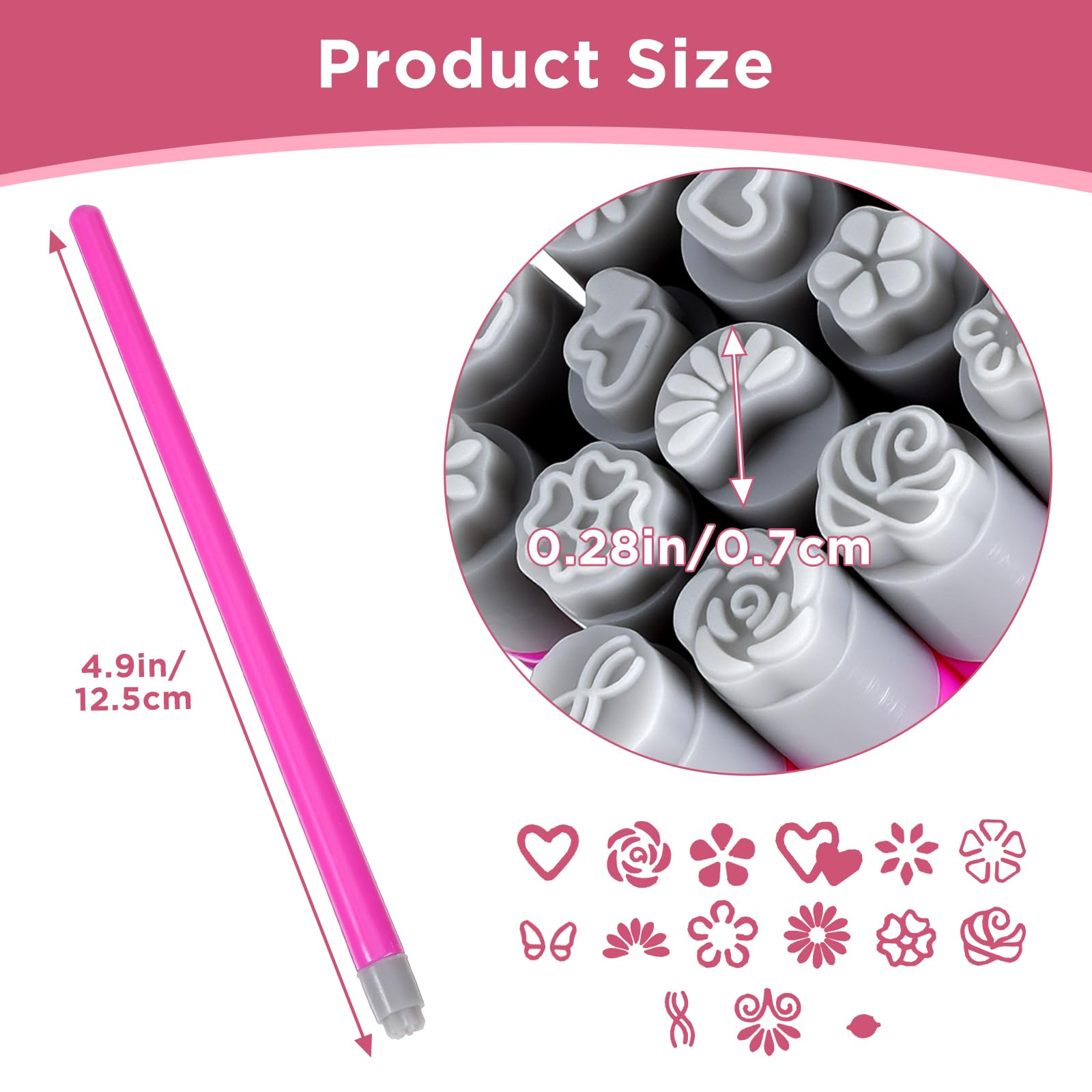 Classicseali 15PCS Nail Art Stamp Pen,Silicone Nail Stamp Pen, DIY Art Tools - Image 2