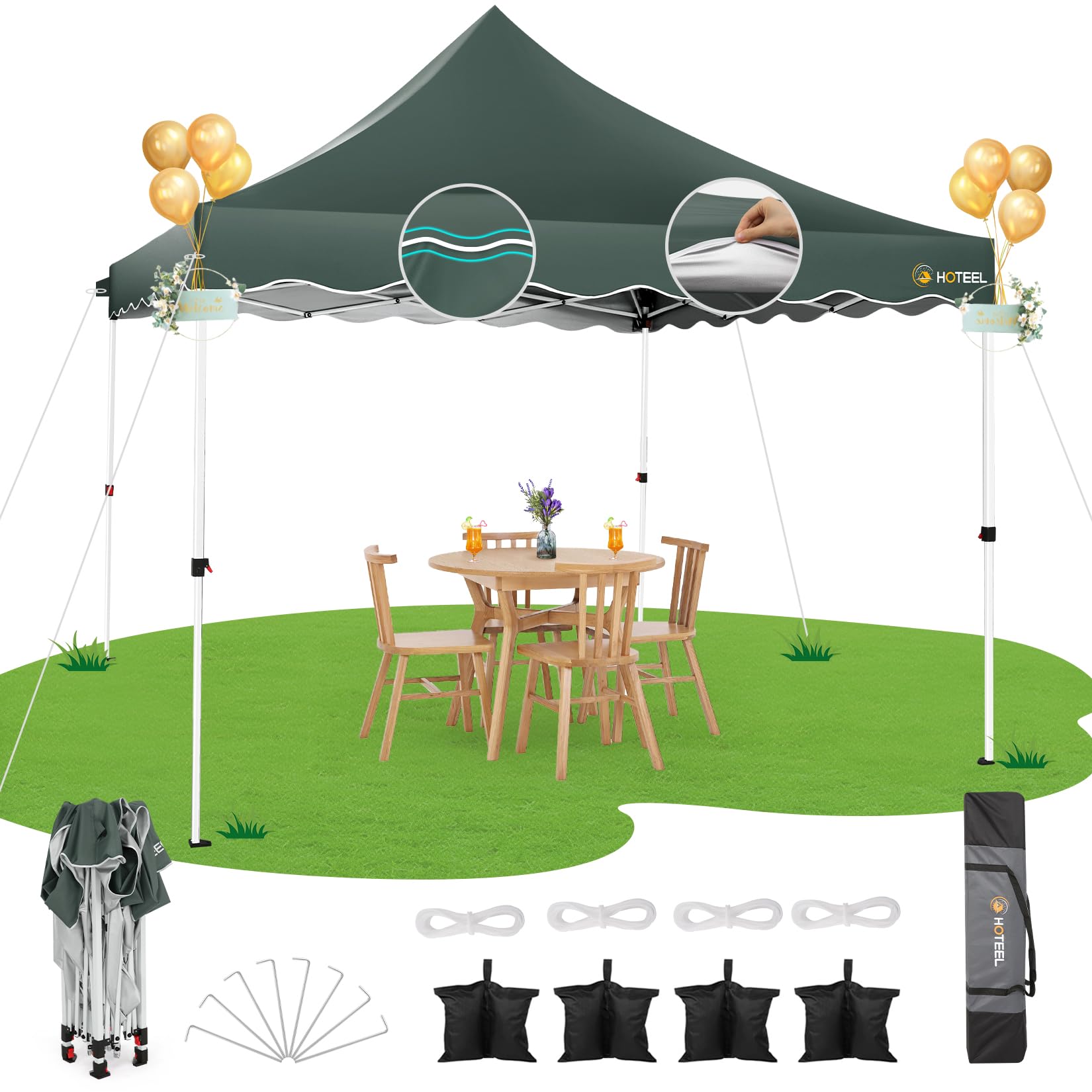 Tonnelle barnum pliante 3x3 installation facile grise anti-UV de jardin