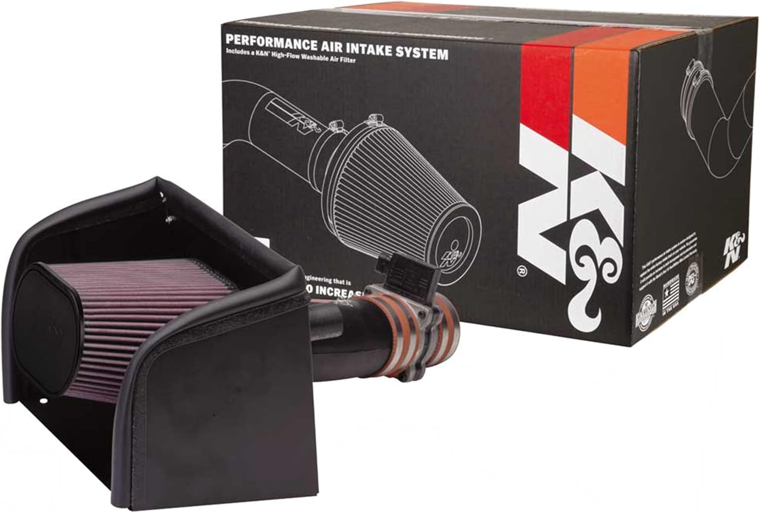 K&N Cold Air Intake System: High-Flow Air Filter, Increase Performance & Towing: Compatible with 1996-2000 Chevrolet/GMC: C2500, K2500, C3500, K3500, 57-3016-1