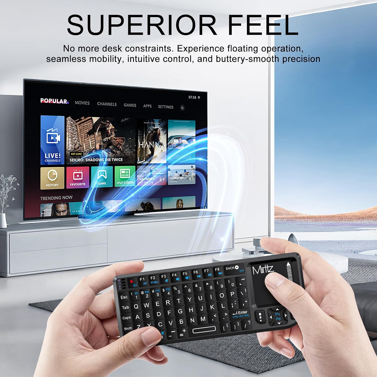 Mini Wireless Keyboard, 2.4G/Bluetooth 5.1 Dual Mode Rechargeable Portable – for Steam Deck, Fire TV Stick, Raspberry Pi, Field Service, IT Technicians.