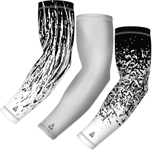 Miniatura 1 de Mangas de compresión atléticas para hombres, mujeres, jóvenes, deportes, protección solar UV refrescante y cubierta de tatuaje, 3 mangas individuales