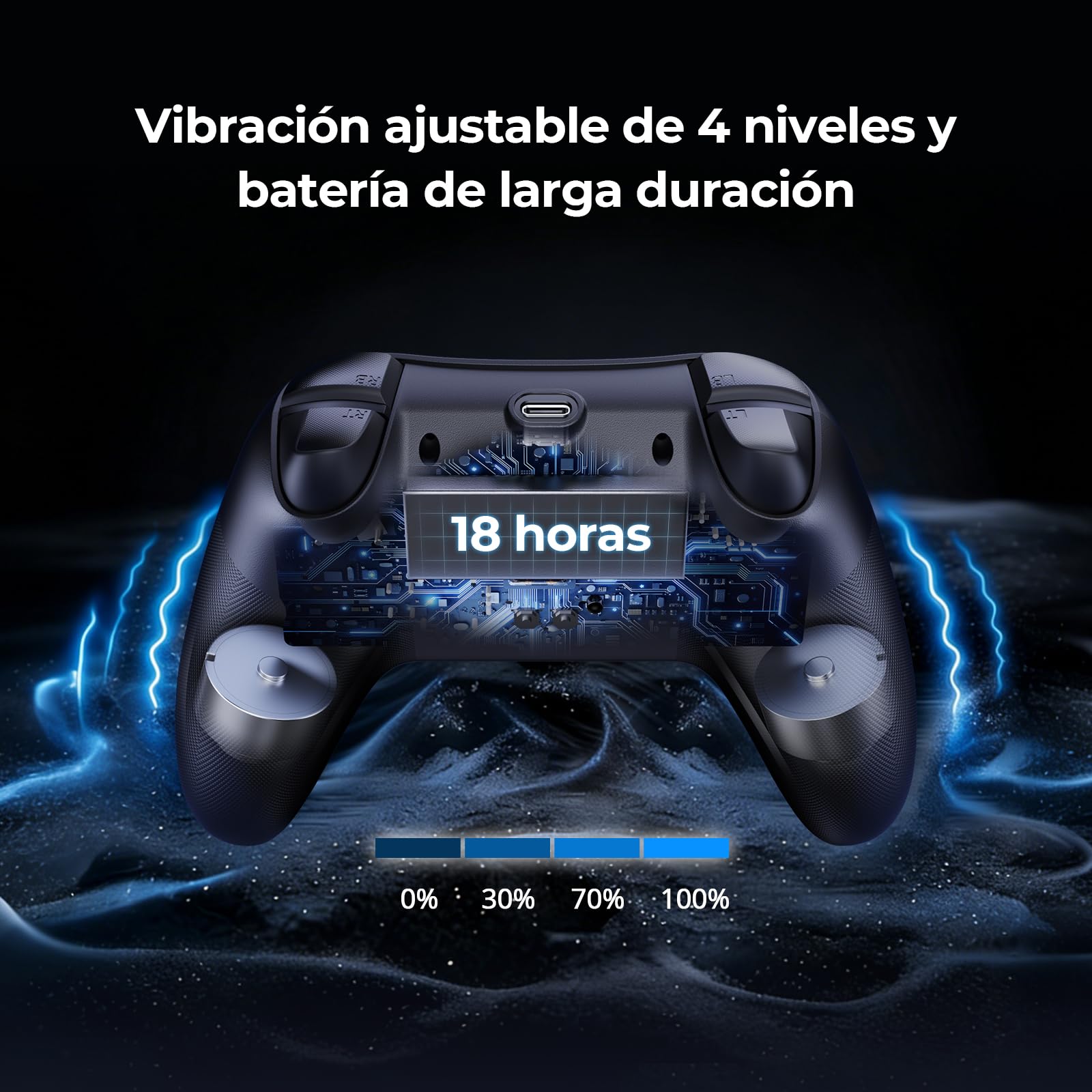 Controlador inalámbrico C6 para PC, controlador de juego Bluetooth, 1000 Hz Hall Triggers y Joysticks para Windows PC, Nintendo Switch Pro/OLED/Lite, Steam Deck, Android TV/Mobile, iPhone MAC y Tesla