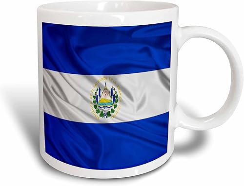 3dRose Bandera de El Salvador - Taza roja de dos tonos, 11 onzas, multicolor