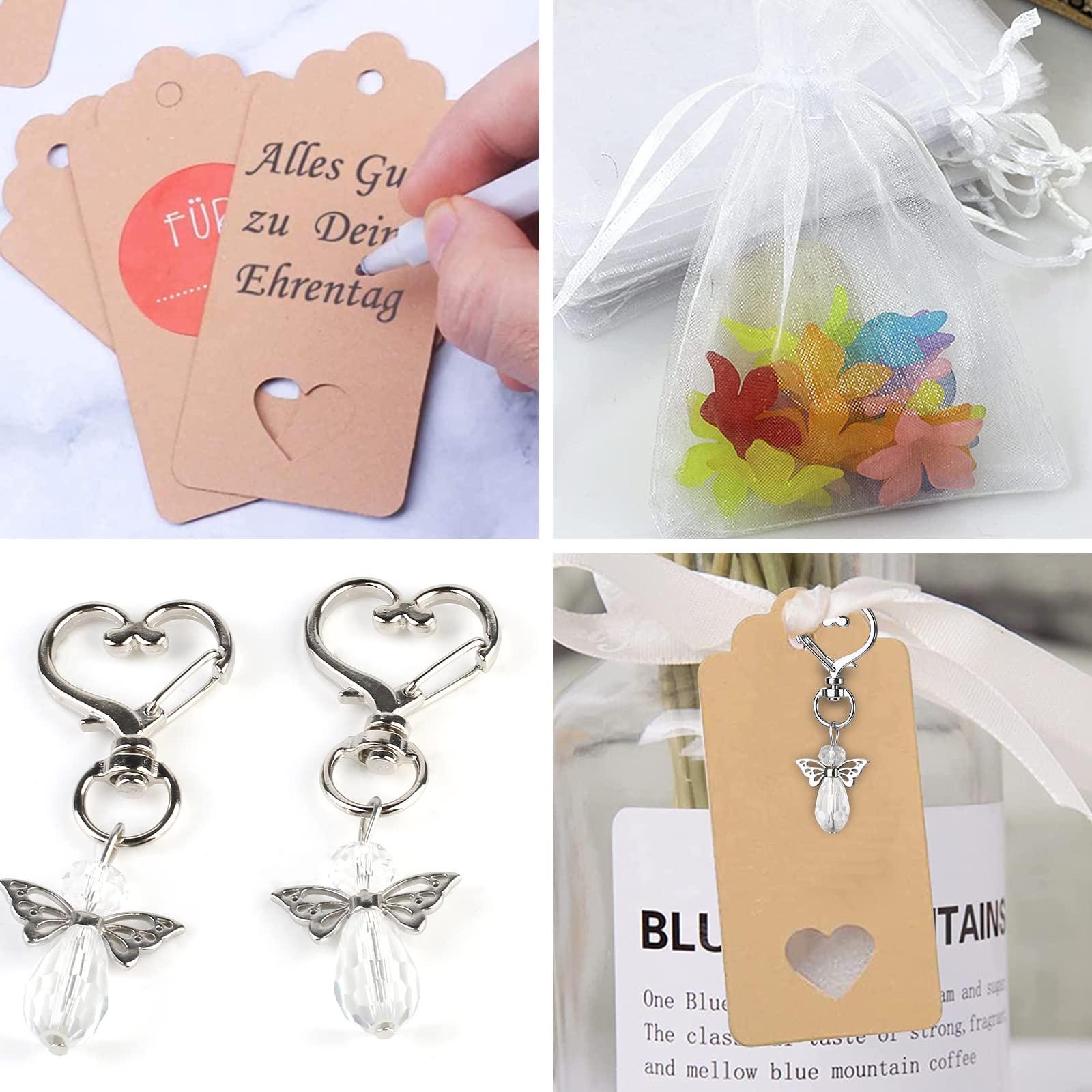 16 Pendentifs Ange Gardien Porte-Bonheur - Idéal Baptême, Communion, Mariage Et Cadeaux Invités