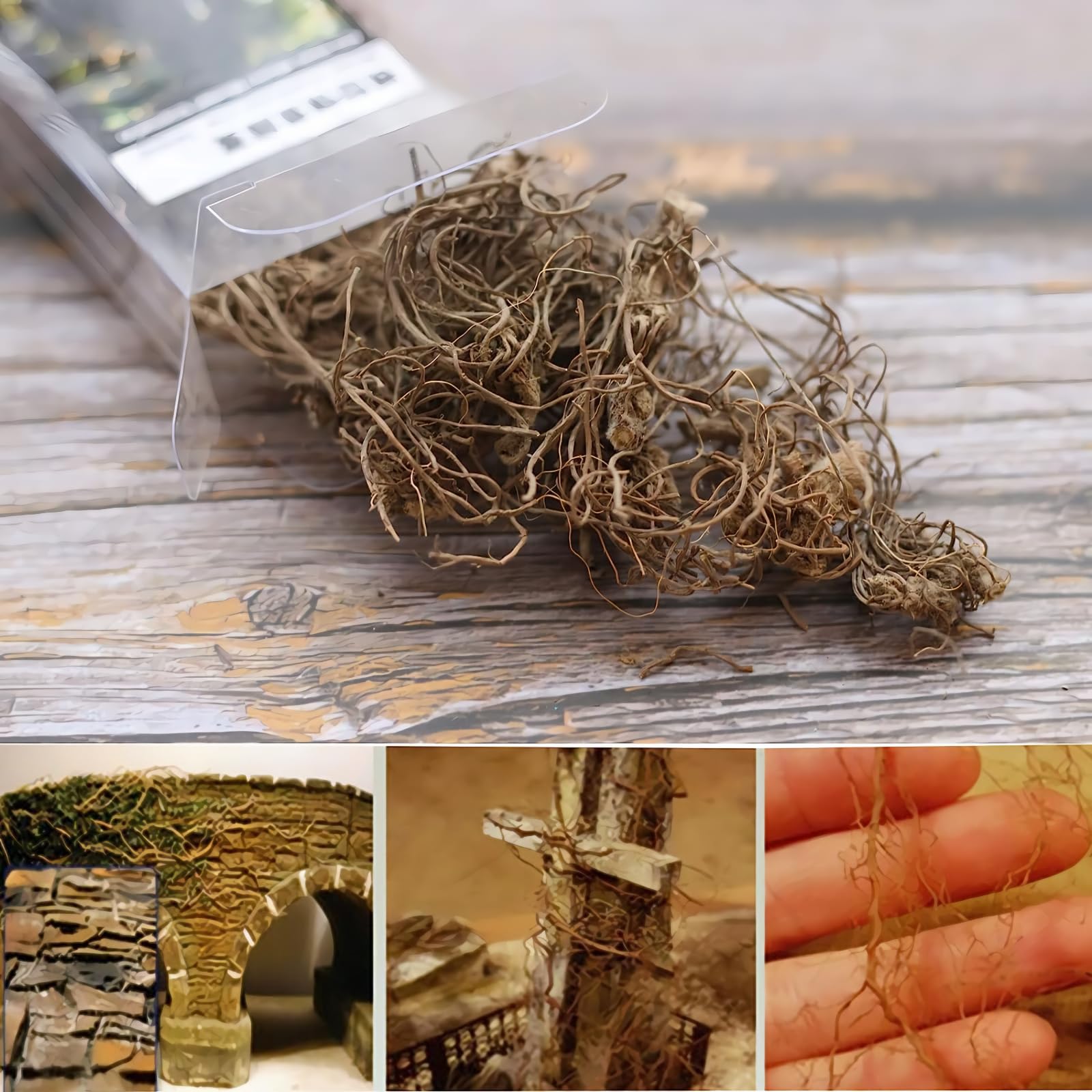 Wanwanzi Brown Miniature Root Vine Vegetation - Lifelike Root Model Scene Stems For Military And Railway Landscapes - For Diy Mini Model Fairy Garden Diorama Scenery Landscape