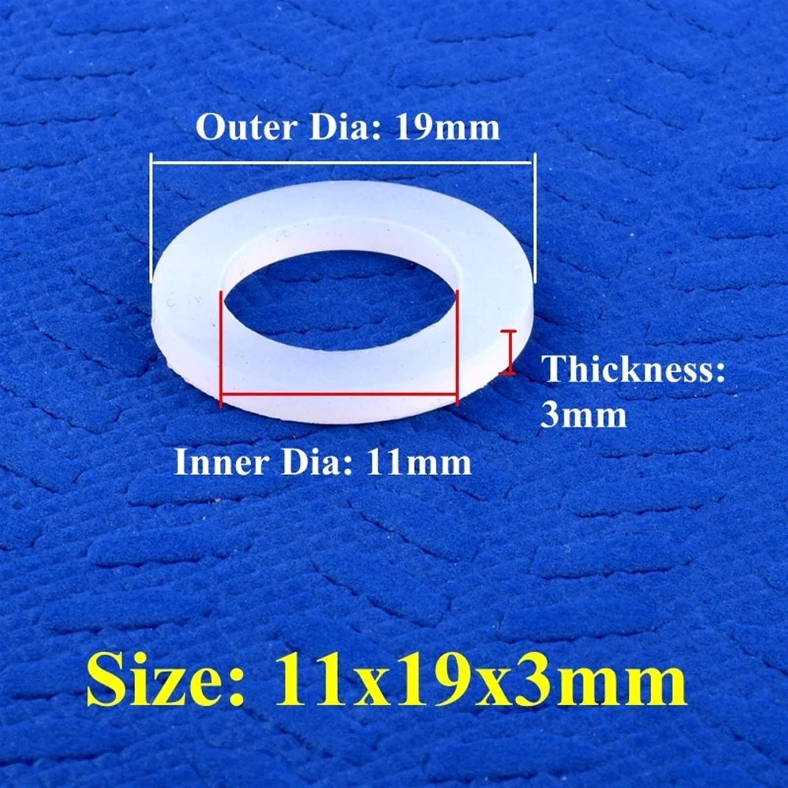 Joint d'étanchéité à haute thermostabilité, distributeur d'eau, joint de tuyau d'irrigation,Matériau Fiable(11x19x3mm,20 Pieces)