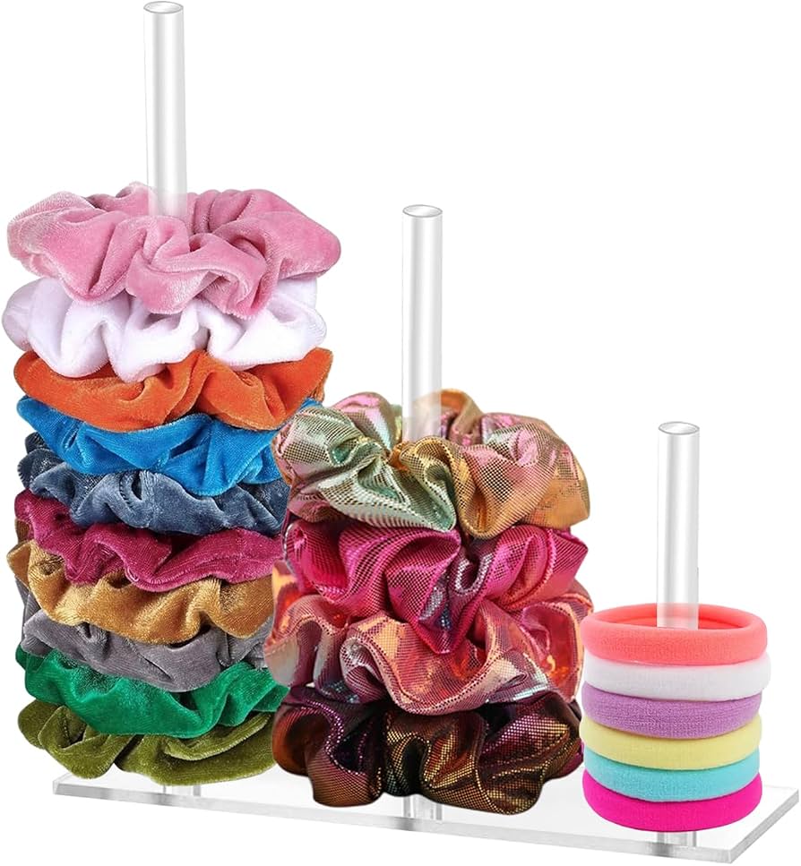 3 Tier Scrunchie Halter Stnder, Acryl Haargummi Aufbewahrung Transparenter  Saufbewahrung fr Haargummis, Haarschmuck Organizer Haargummis und Spangen  Mdchen fr Stirnband Klauenclip-Armbnder : Amazon.de: Kosmetik