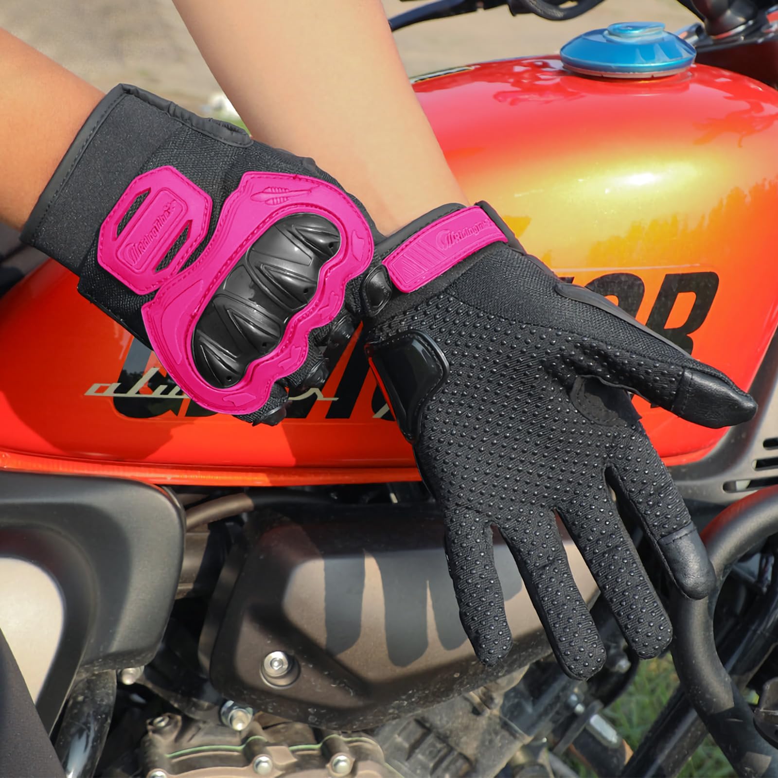Guantes de motocicleta anticaídas, dedos completos, guantes de motocross, protección completa para nudillos, para carreras de carretera, ciclismo, ATV