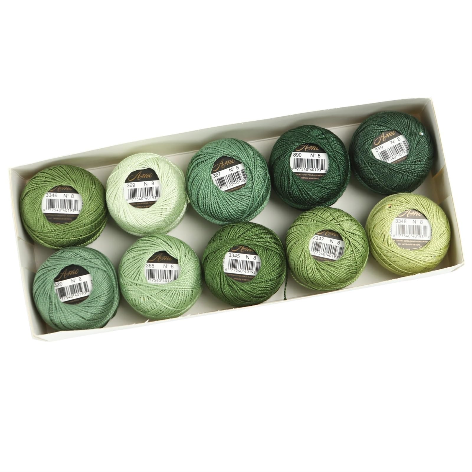 160-Farben-Set, Größe 8, Baumwoll-Perlengarn for Selbermachen, Häkeln, Sticken, Basteln, Smocking-Applikation, 5 Gramm Knäuel, 43 Yards lang für Armbänder Knüpfen
