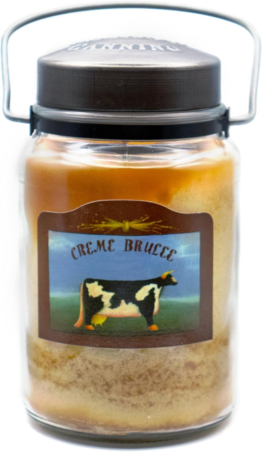 McCall’s Candles | Crème Brûlée | 26 oz Scented Candle | USA-Poured | Vintage Rustic Jar with Carrying Handle | Caramelized Sugar & Custard Fragrance