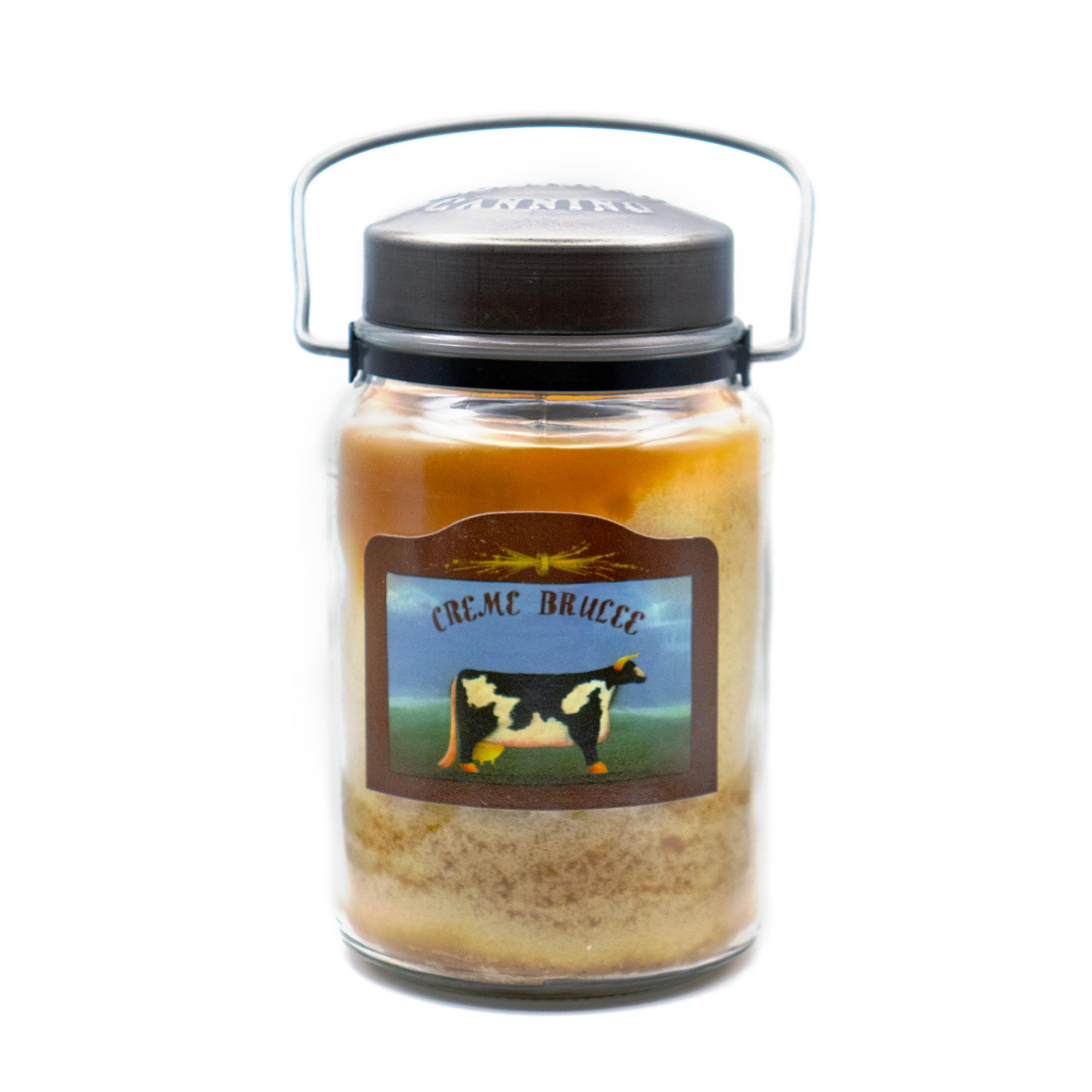 McCall’s Candles | Crème Brûlée | 26 oz Scented Candle | USA-Poured | Vintage Rustic Jar with Carrying Handle | Caramelized Sugar &amp; Custard Fragrance