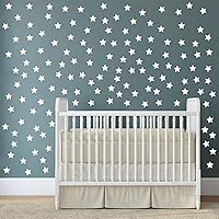Vista 9 de Juego de 100 calcomanías de estrella para pared, removibles, despegar y pegar, decoración de vinilo para el hogar, dormitorio, sala de estar, Gris