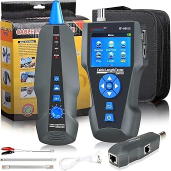 NF-8601S TDR Cable Tester for Network/BNC Coaxial/Telephone Cables with Troubleshooting Features of Length, Distance to Fault, Graphic Wire Mapping, Opens, Shorts, PoE, PING