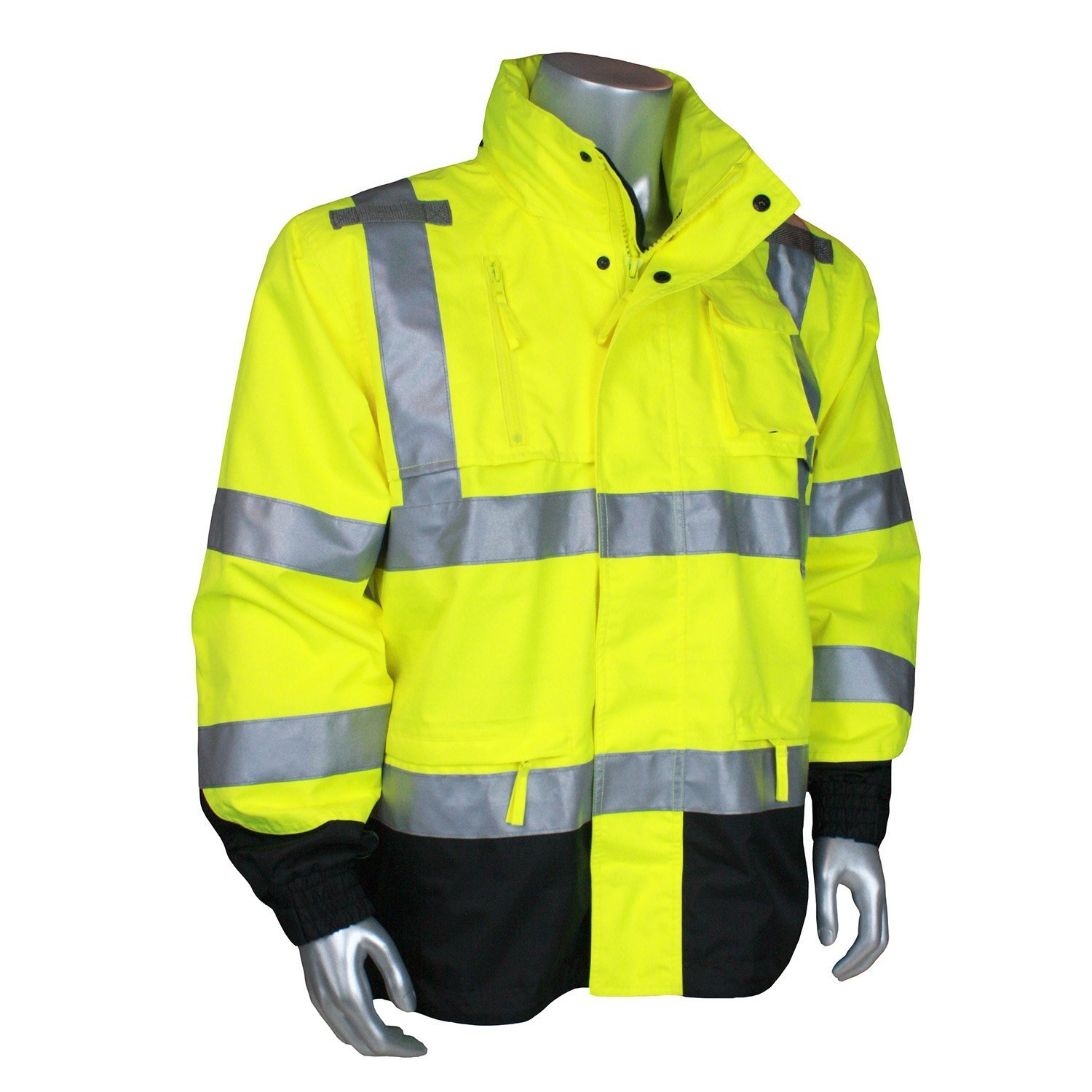 Radians RW32-3Z1Y-L Class 3 Heavy Duty Rain Jacket, Large, Green