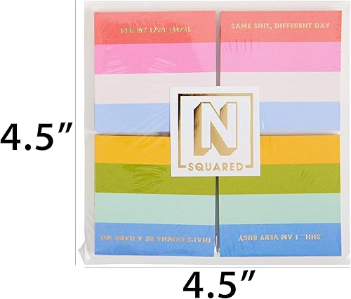 Miniatura 10 de C.R. Gibson Mini bloc de notas, bloques de color cuadrados, juego de 4 unidades, 50 hojas por bloc, papelería elegante y funcional (CM34-25500)
